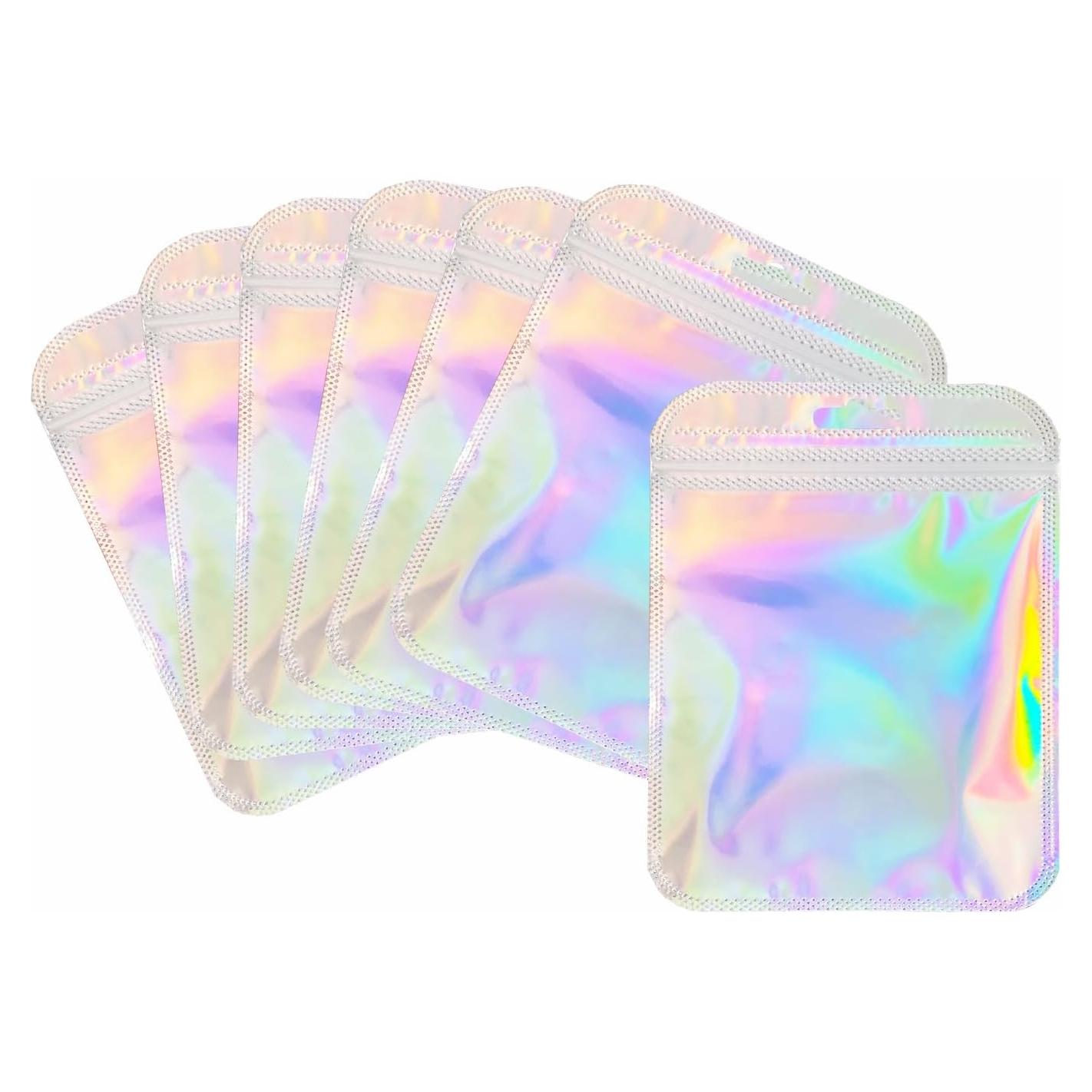 100 Bolsas Holográficas Reutilizables BOBECI 10x15cm