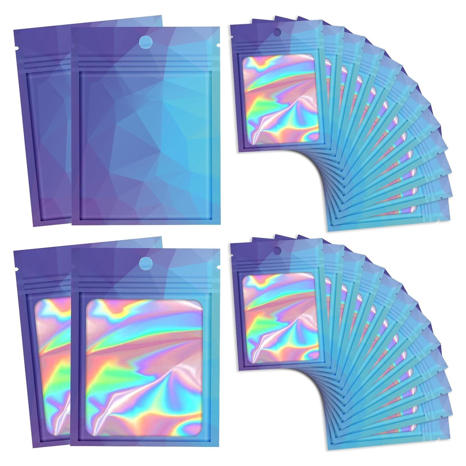 100 Bolsas Reutilizables Mylar VEEMOS 8.9x11.9 cm Azul