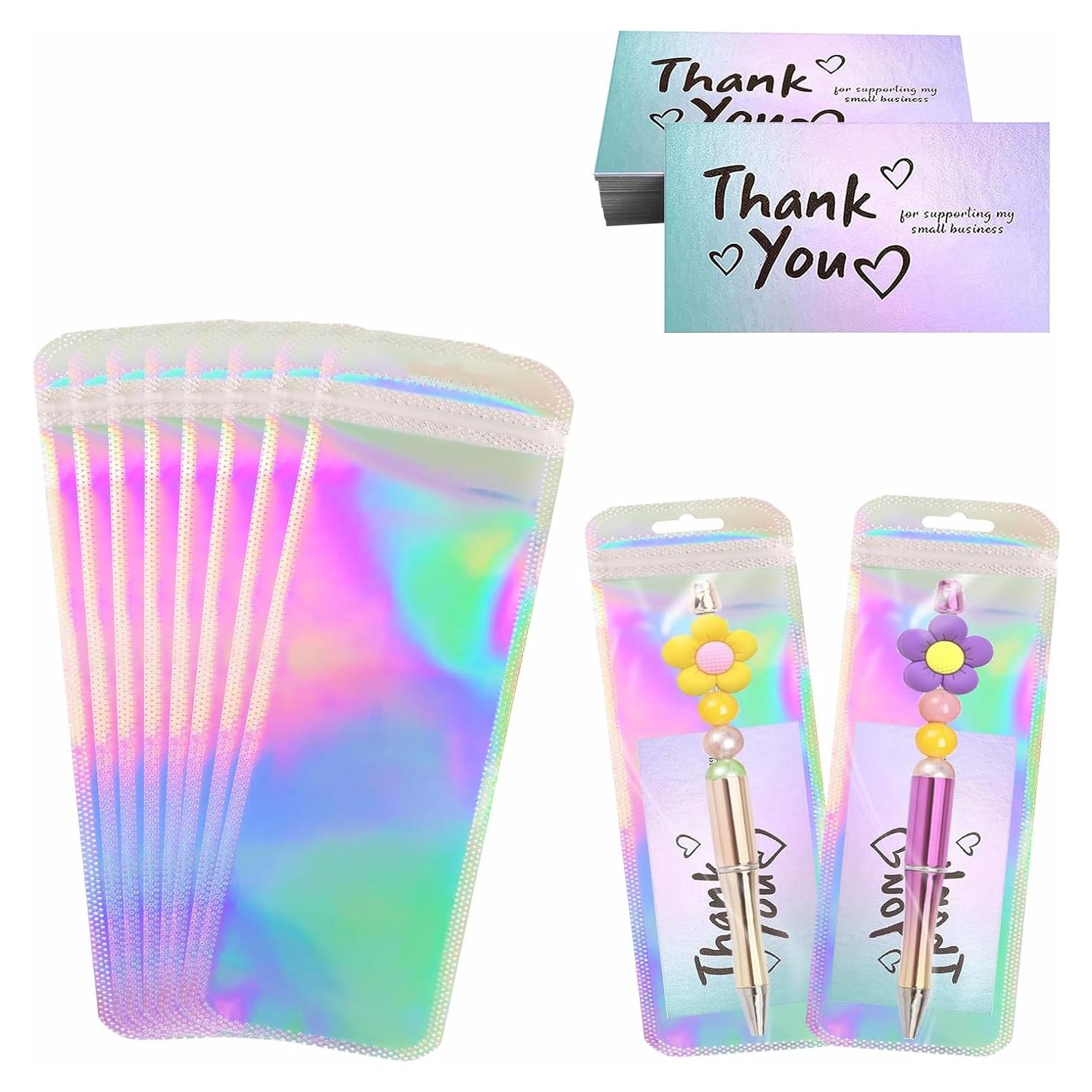 100 Bolsas Holográficas Reutilizables DERUILA 7x18.5cm