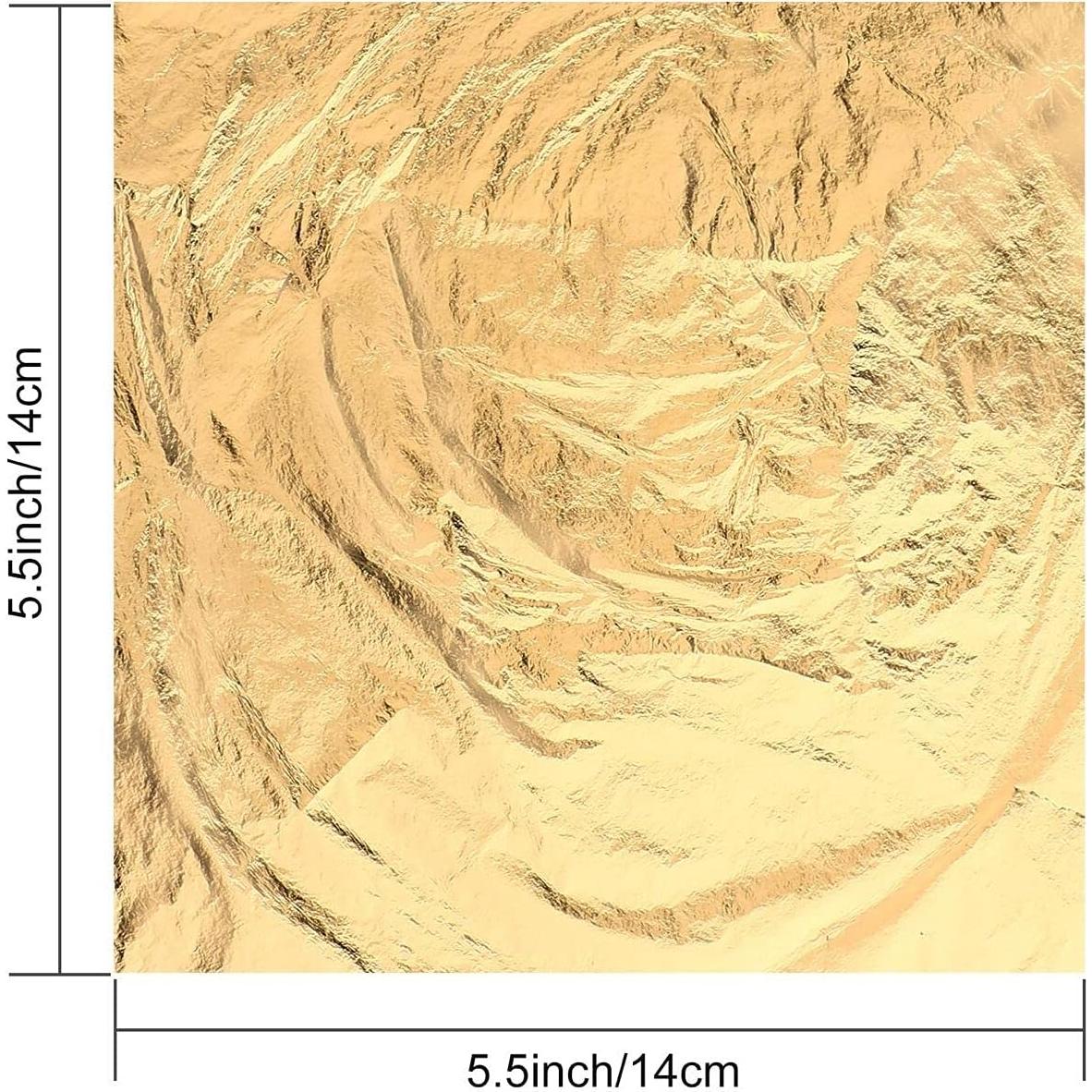Hojas de Oro Imitación Homepal 100pcs 14x14cm para Manualidades