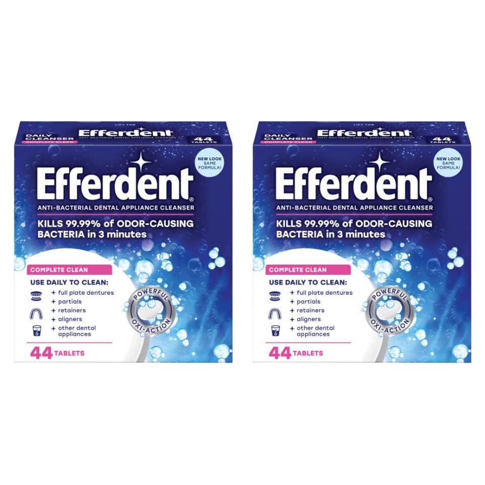 Tabletas Limpiadoras de Dentaduras Efferdent 44 Unidades