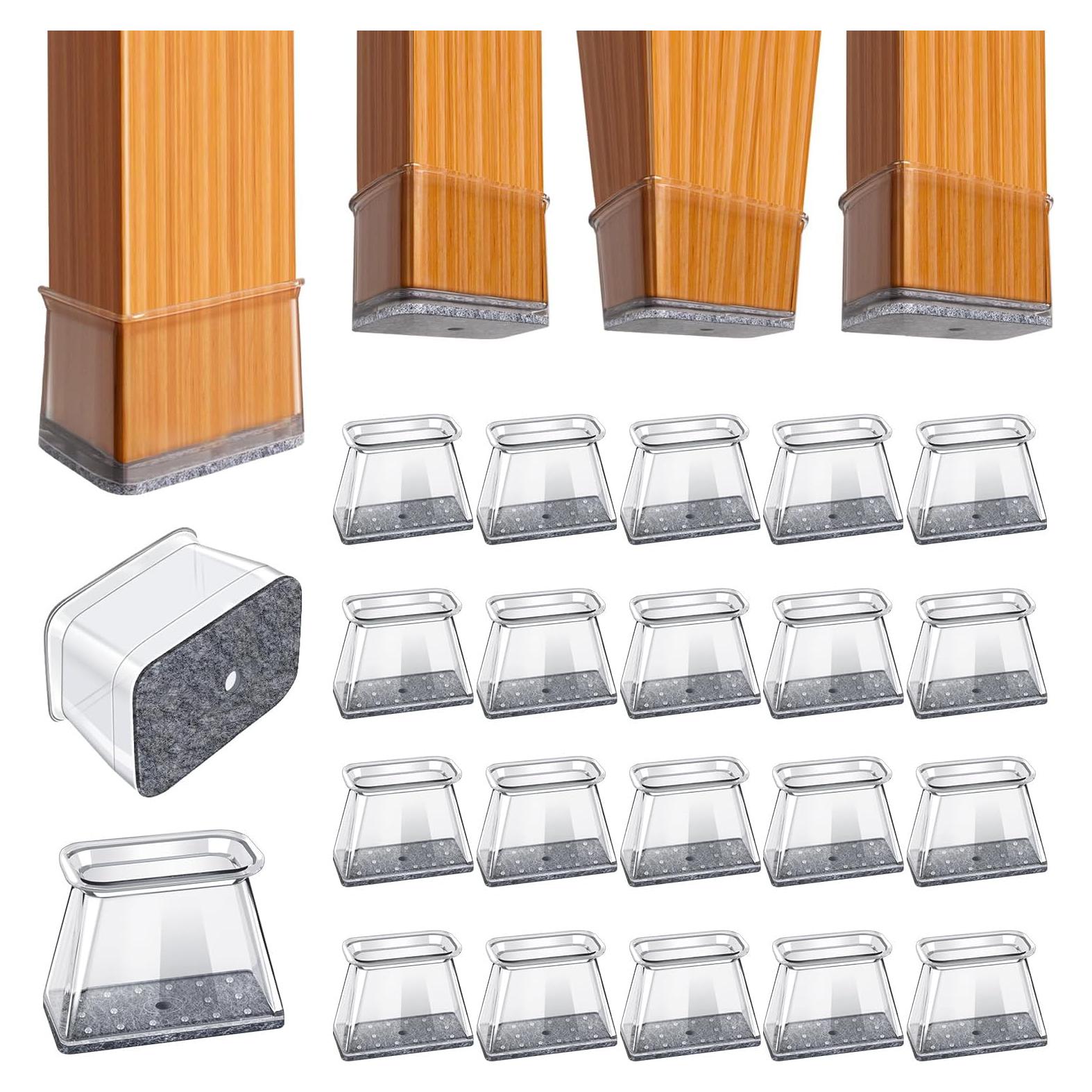 Protectores de patas de silla BUMACO Rectángulo L 40 Pcs Transparente