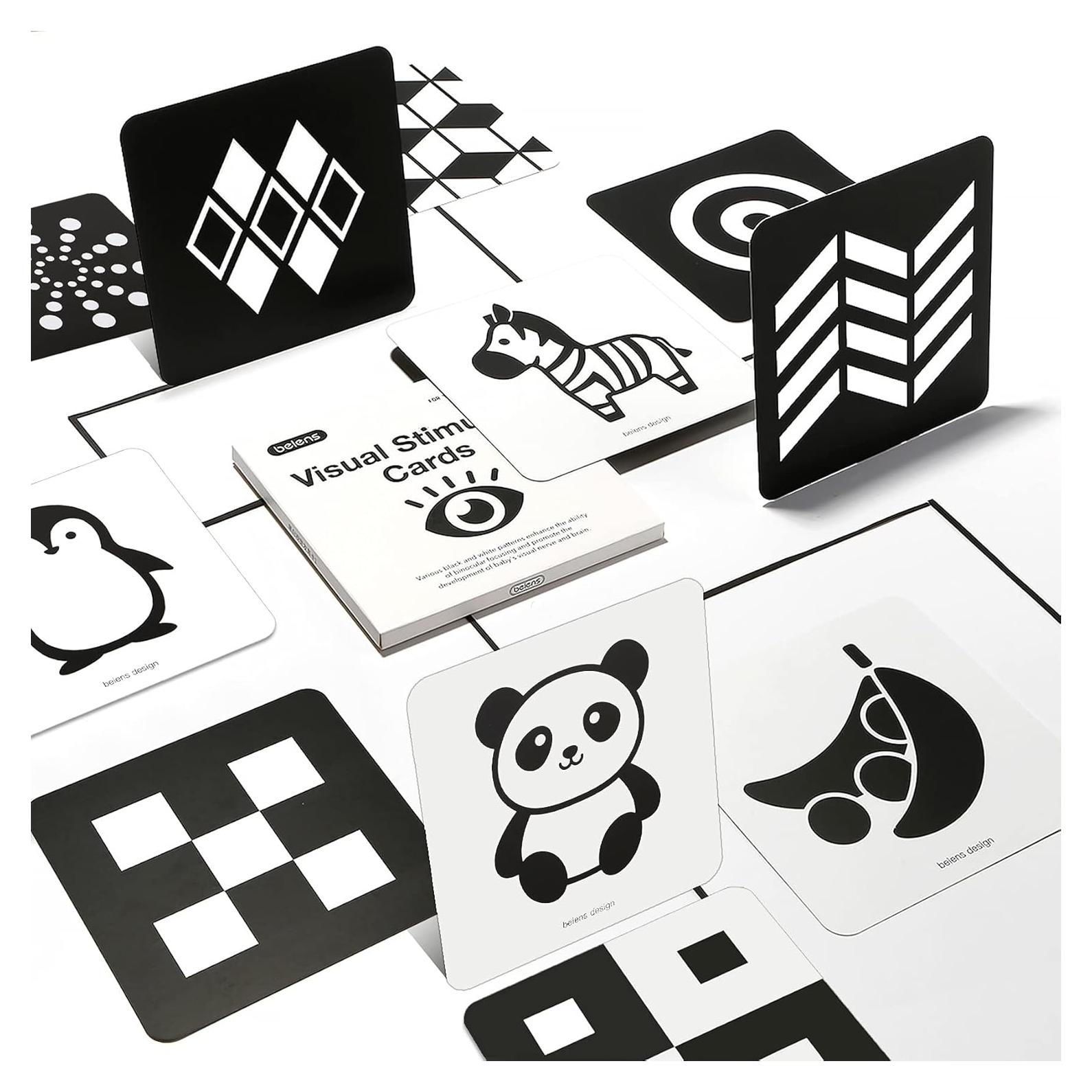 Tarjetas de Flash de Alto Contraste beiens para Bebés 0-3 Meses