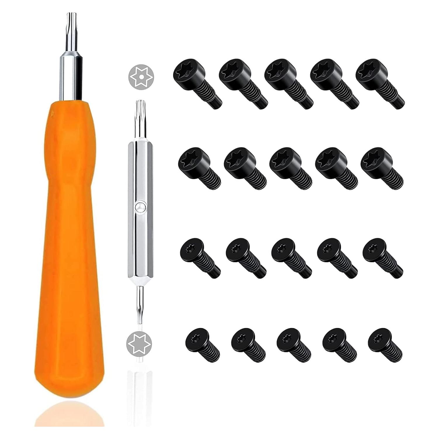 Kit de Tornillos y Destornillador Naranja para Timbre - 20 Pcs