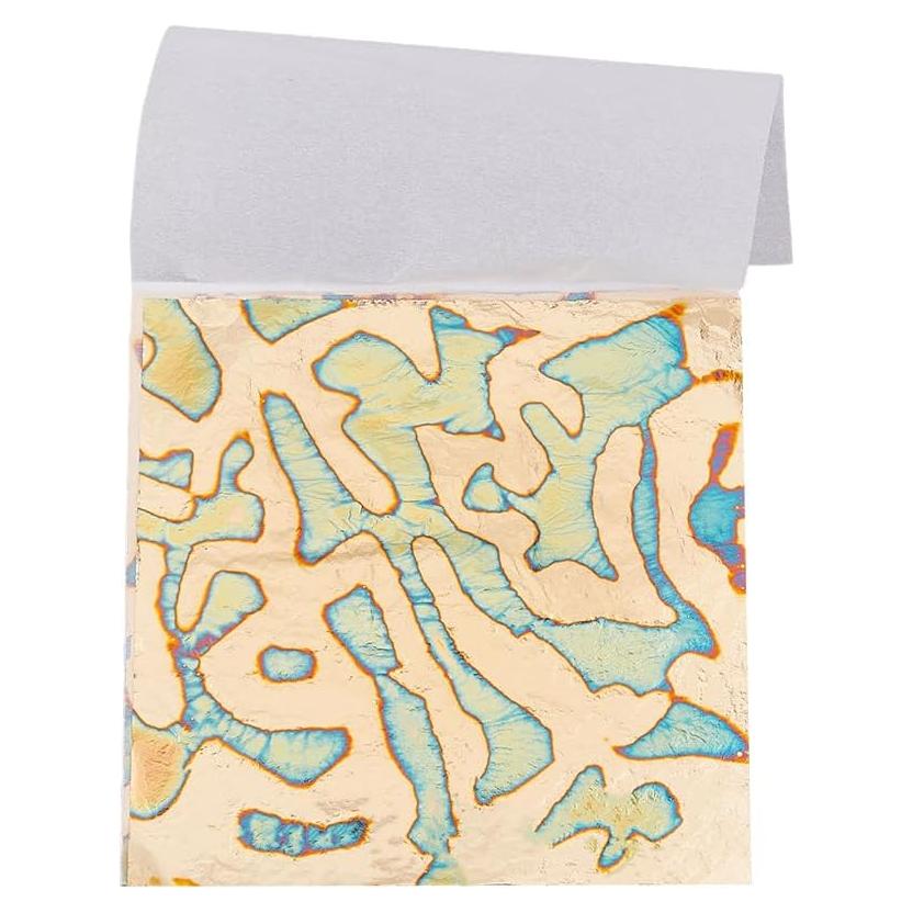 SUPERFINDINGS 50 Hojas de Papel Metálico 14cm Colorido DIY