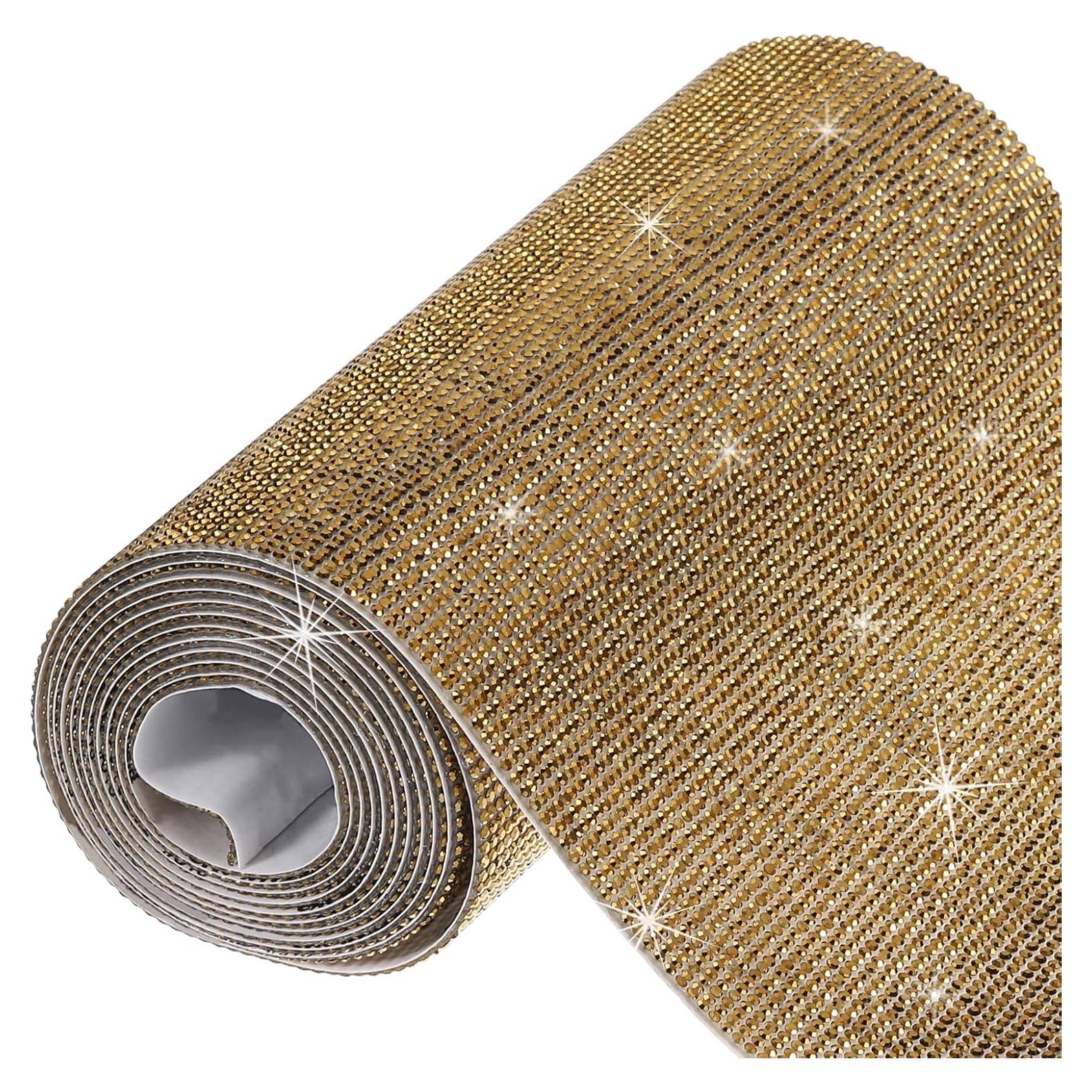 Hoja de Cristales Brillantes Autoadhesiva MECCANIXITY 200x20cm Oro