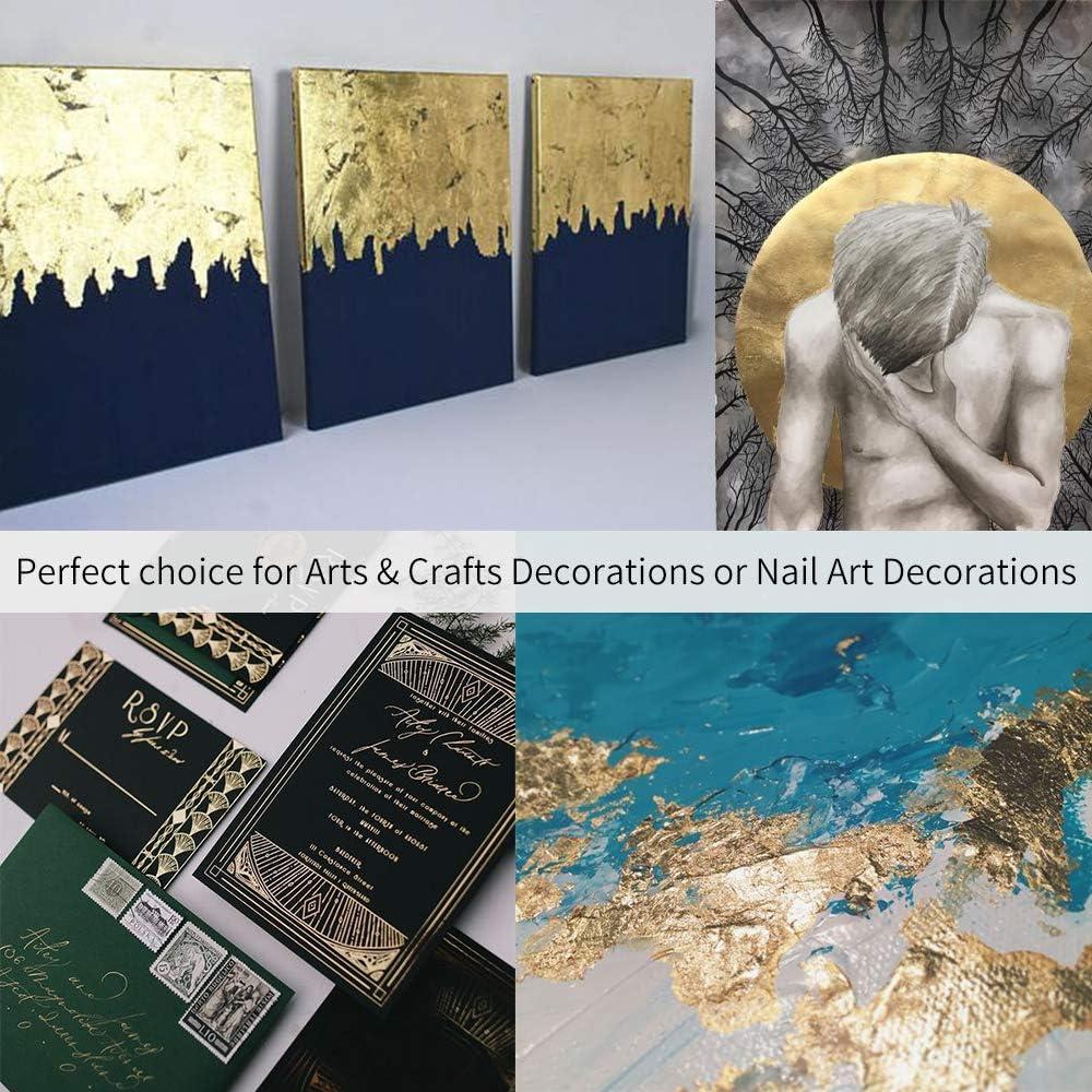 Hojas de Oro Imitación KINNO 200 Pcs 13 x 13.5 cm para Manualidades