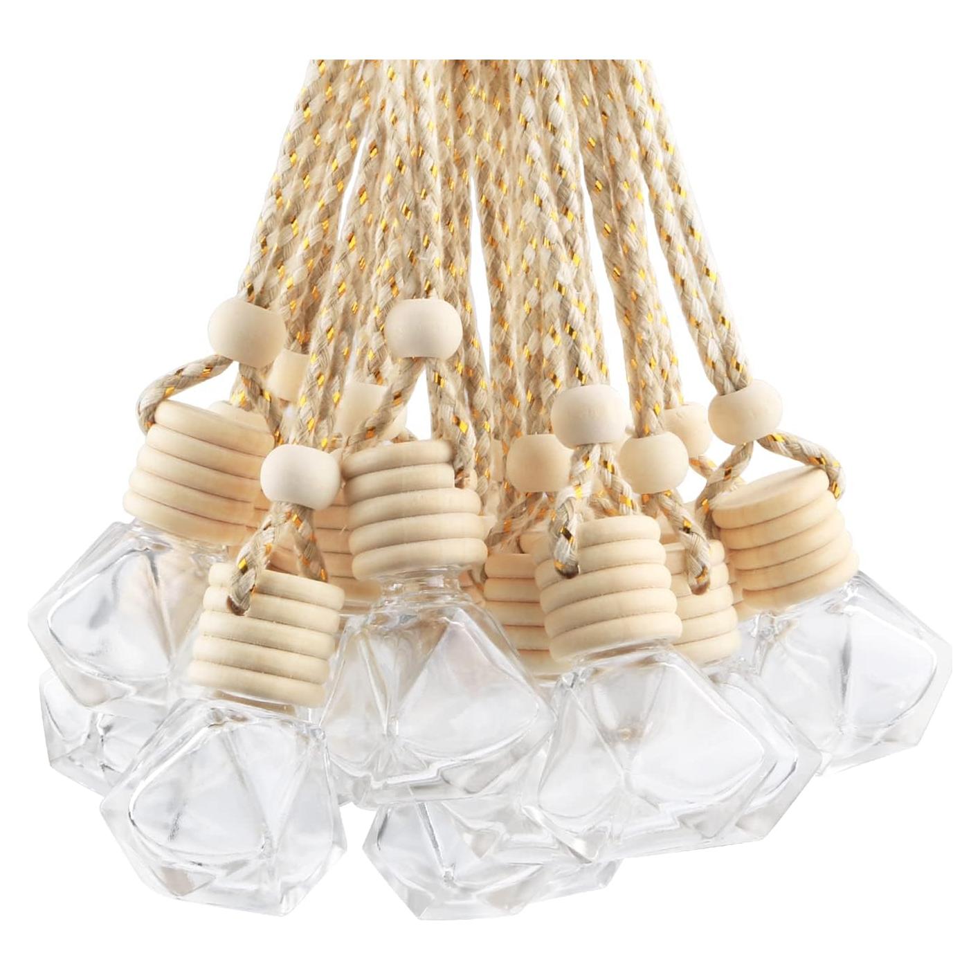 20 Botellas de Perfume de Vidrio 8ml para Coche DMuuuDM