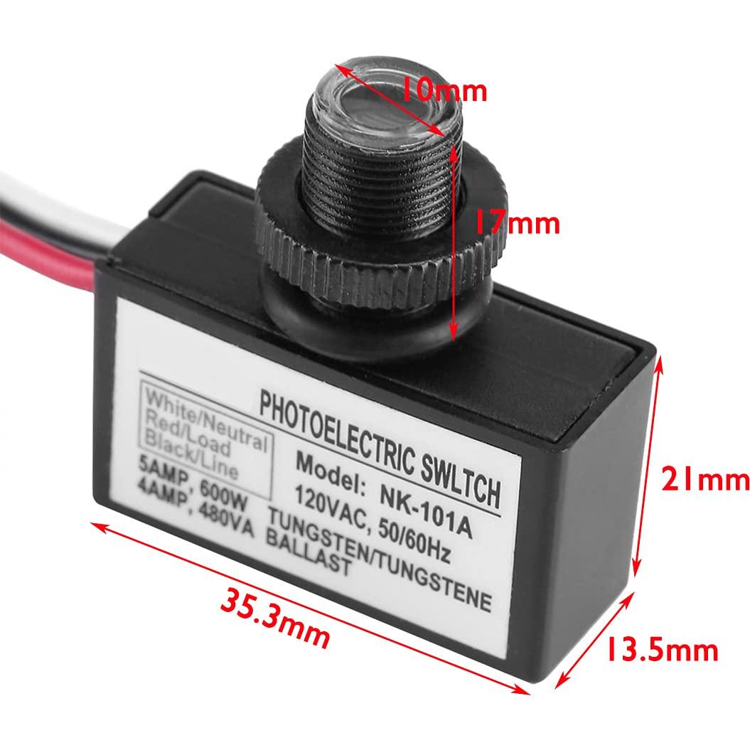 Interruptor Fotoeléctrico Lelukee para Luz Exterior 120V AC