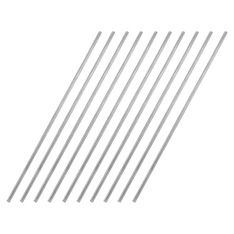 Varilla Redonda Sólida de Acero Inoxidable 304 Uxcell - 10pcs 2mm x 150mm