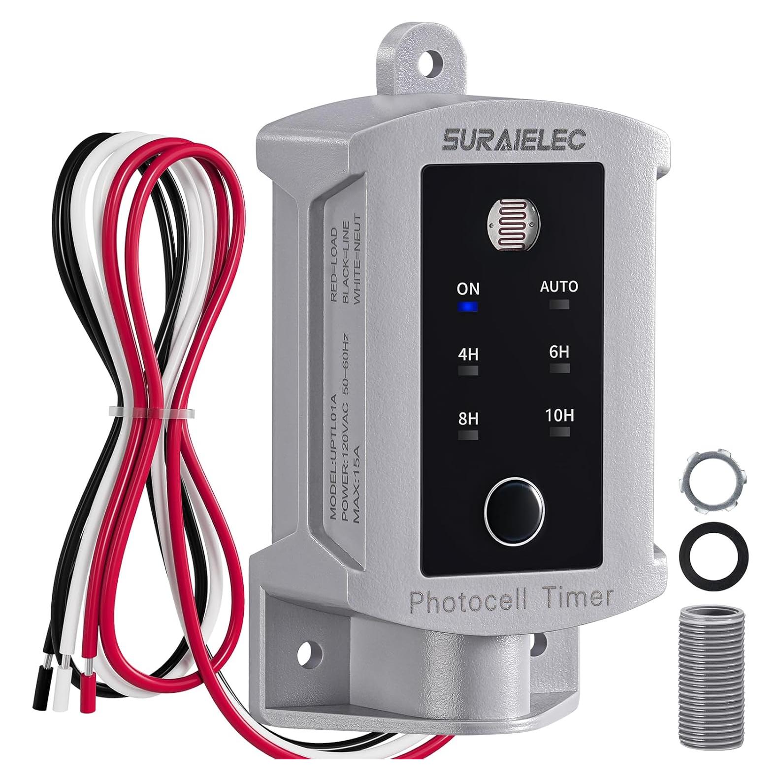 Temporizador Dusk to Dawn SURAIELEC 15A 120V Impermeable