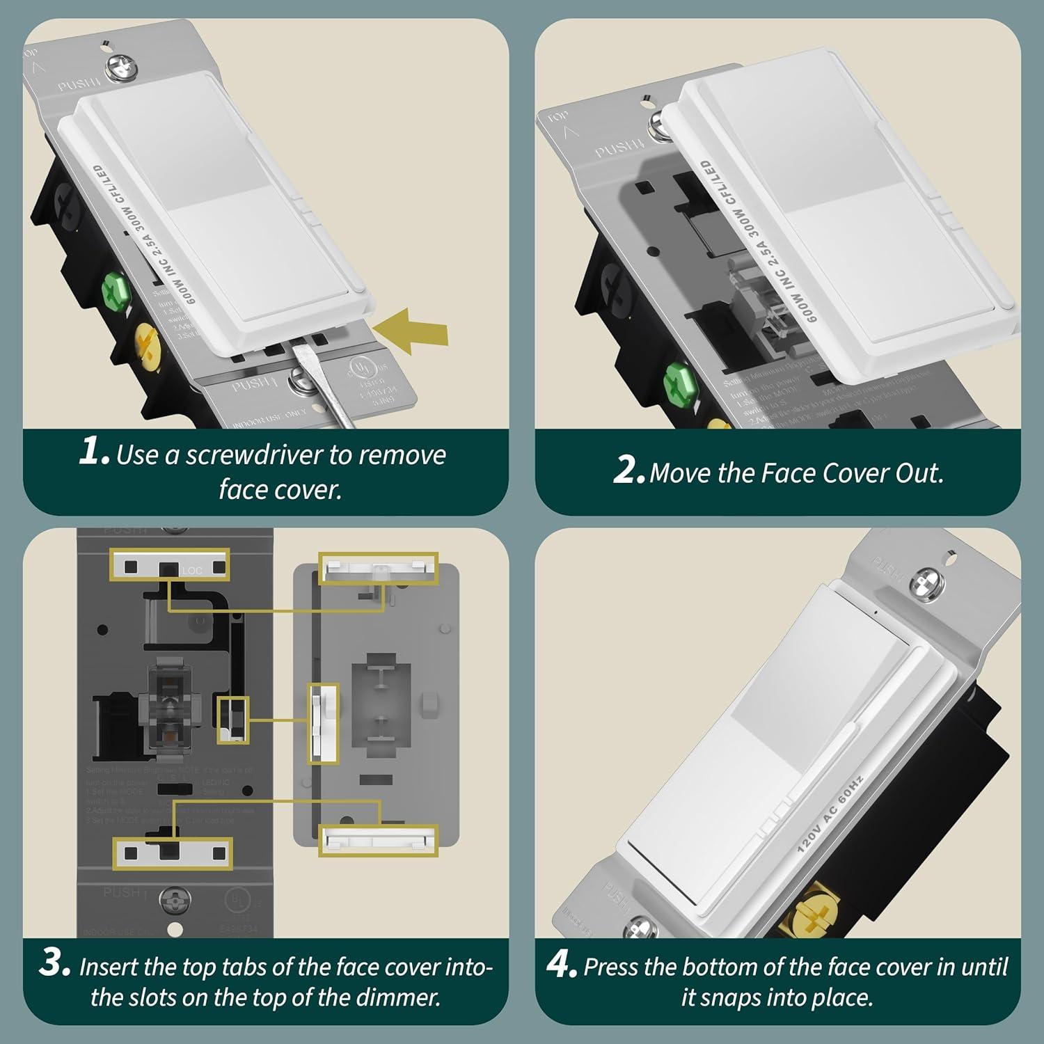 Interruptor Regulador de Luz LED Kalide Top Greener 300W Blanco