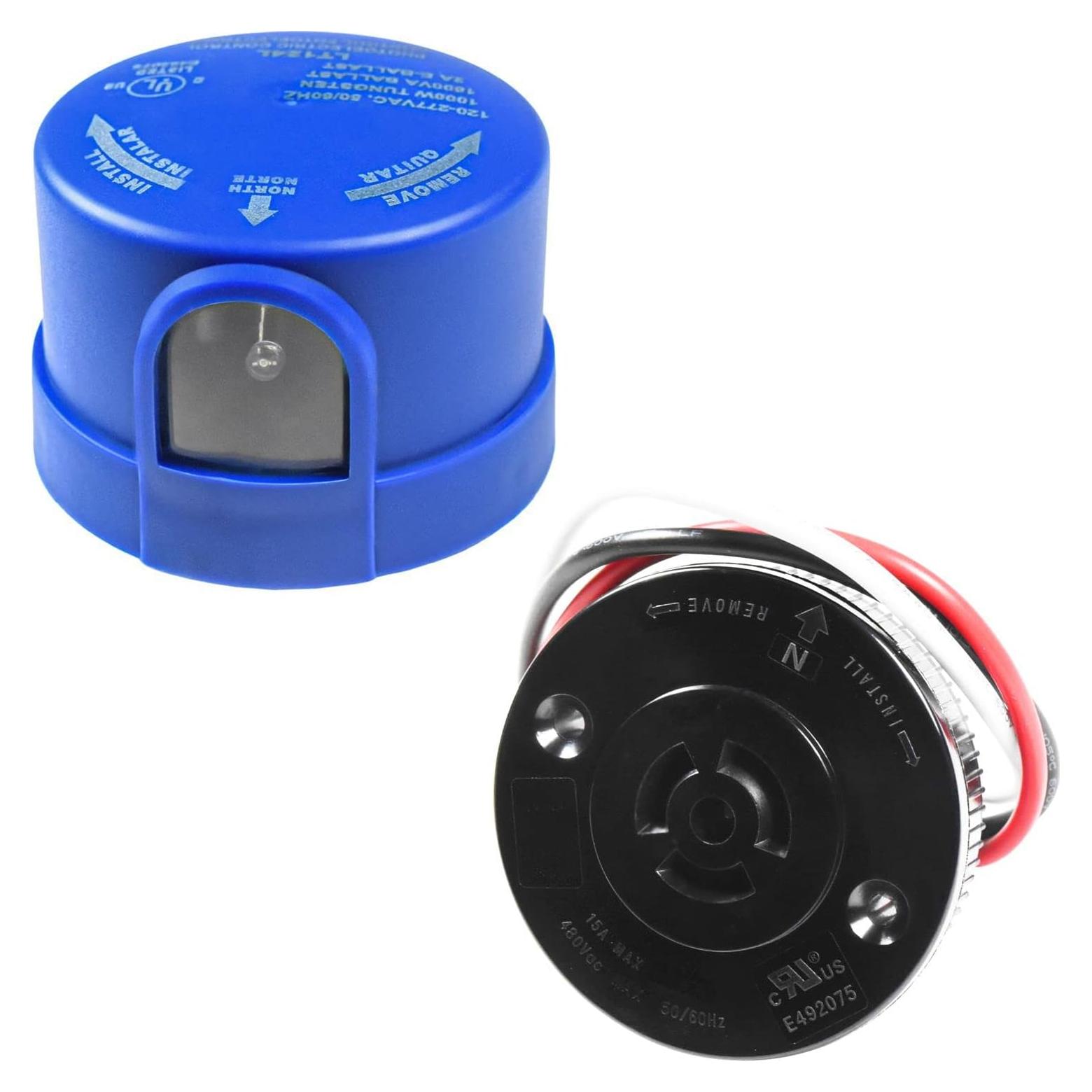 Sensor de Fotocélula HQRP con Receptáculo para Exterior