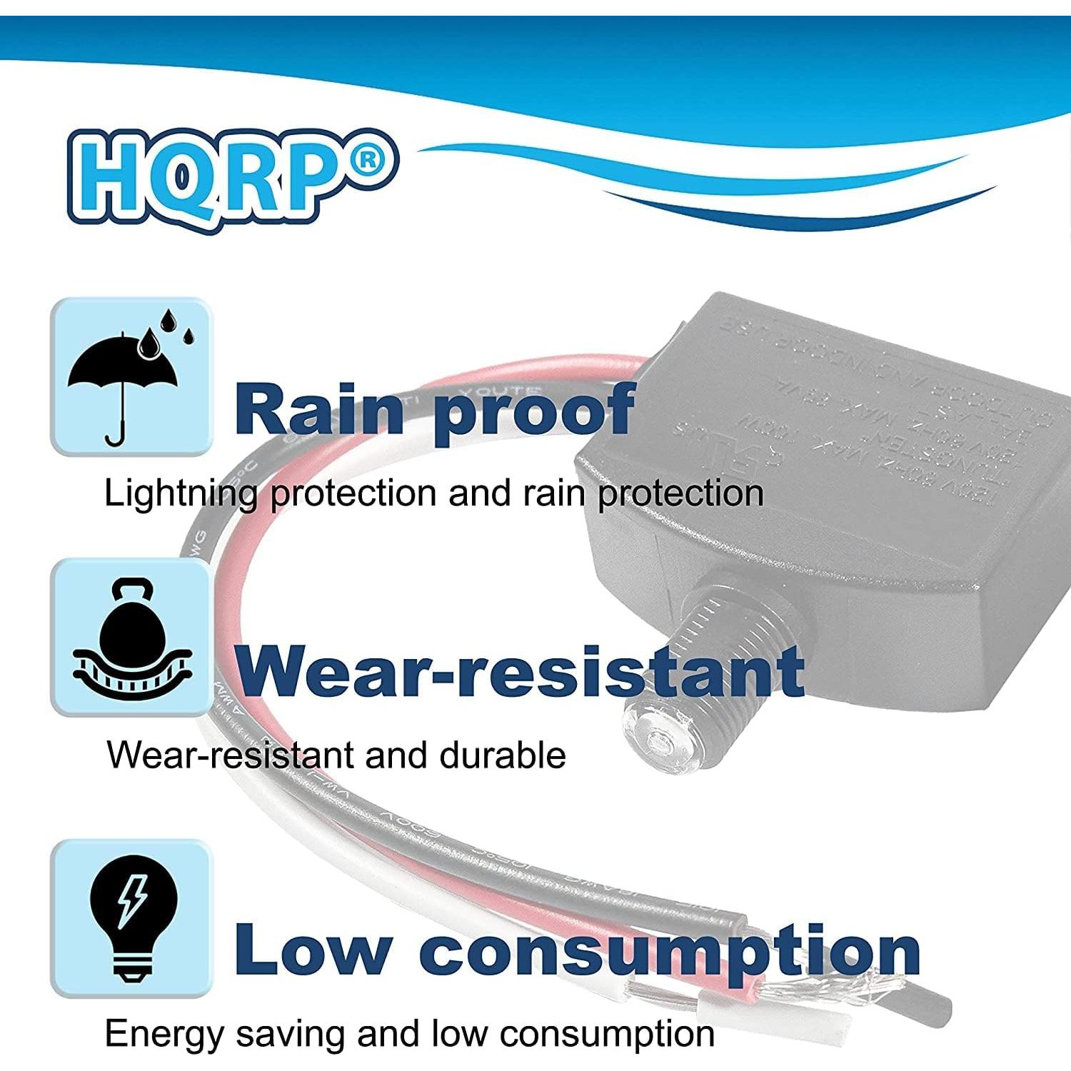 Sensor de Fotocélula HQRP Interruptor Luz LED 120V IP65