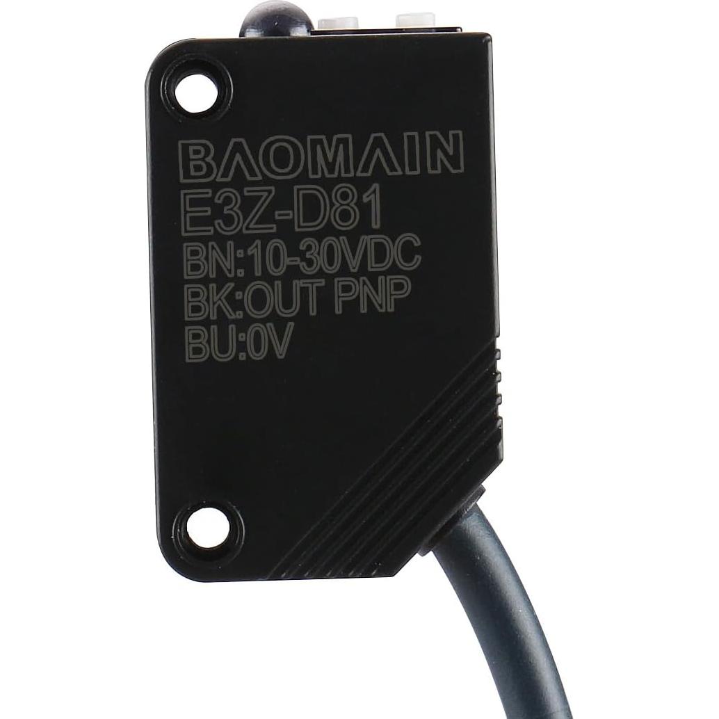 Sensor Fotoeléctrico de Reflexión Difusa Baomain E3Z-D81, 10-30V DC, IP65