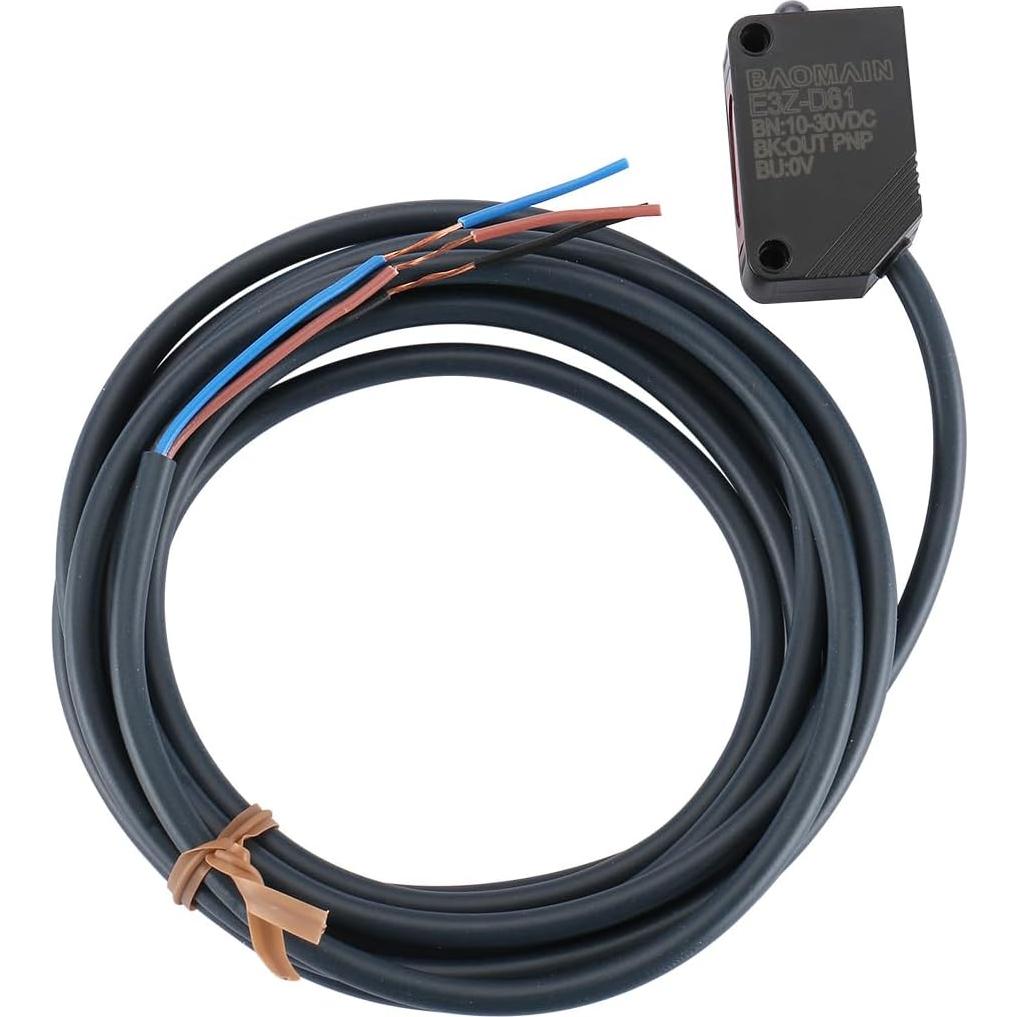 Sensor Fotoeléctrico de Reflexión Difusa Baomain E3Z-D81, 10-30V DC, IP65