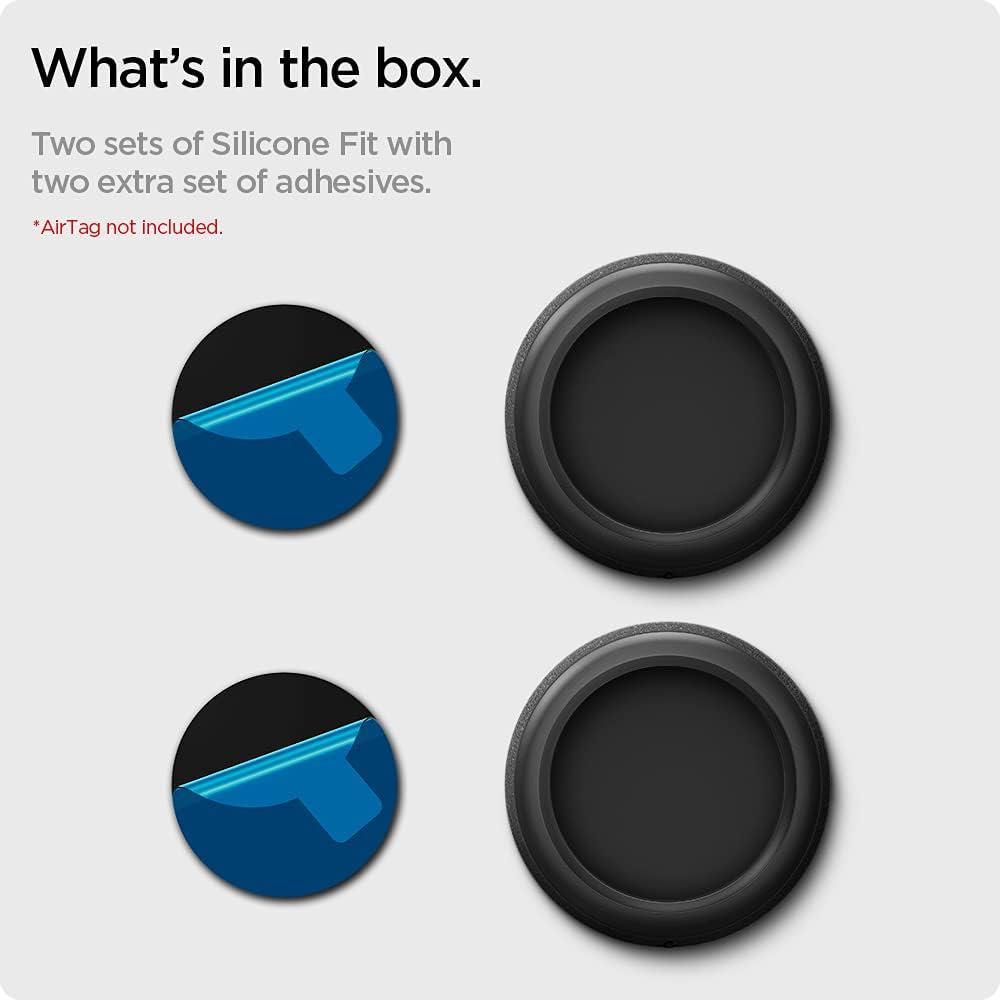 Funda de Silicona Spigen para AirTag - 2 Pack Negro