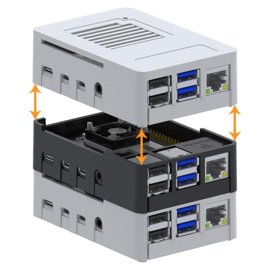 Caja MaticBox4 para Raspberry Pi 4 - Apilable y Montable
