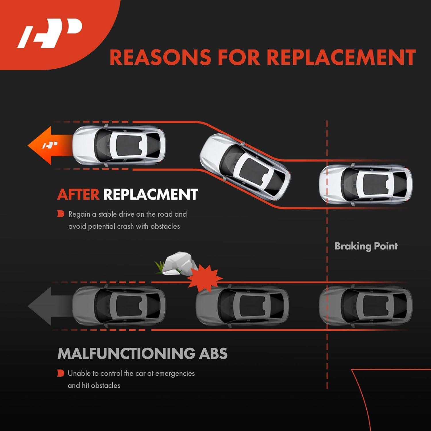 A-Premium ABS Wheel Speed Sensor Compatible with Toyota, Scion Models - Yaris 2009-2011, xD 2009-2014 - Front Left Driver Side, Replace# 8954352120, 8954352060