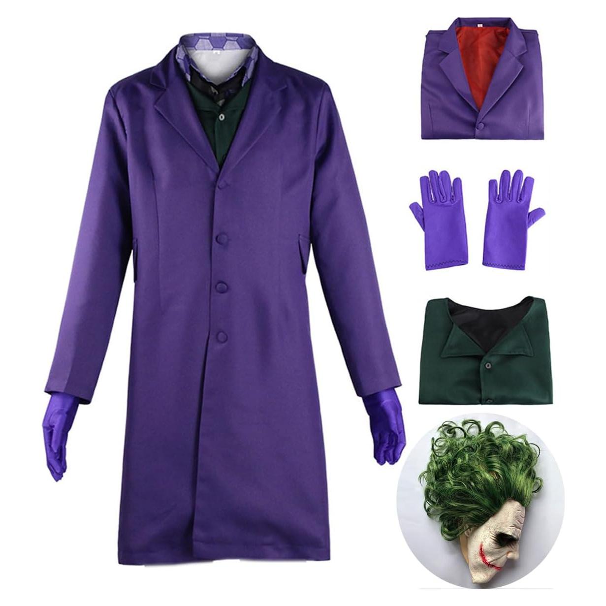 Disfraz de Payaso Morado Adulto con Máscara y Chaleco