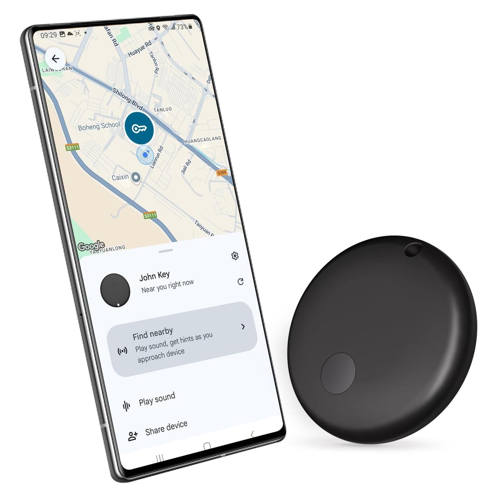 Localizador de Claves Lmrbelec Negro - Rastreo Android Find Hub