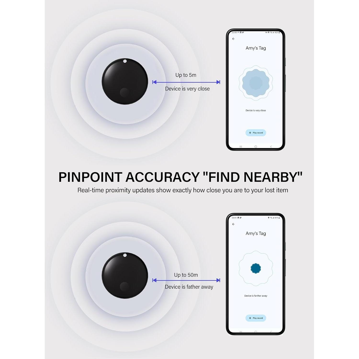 Localizador de Claves Lmrbelec Negro - Rastreo Android Find Hub
