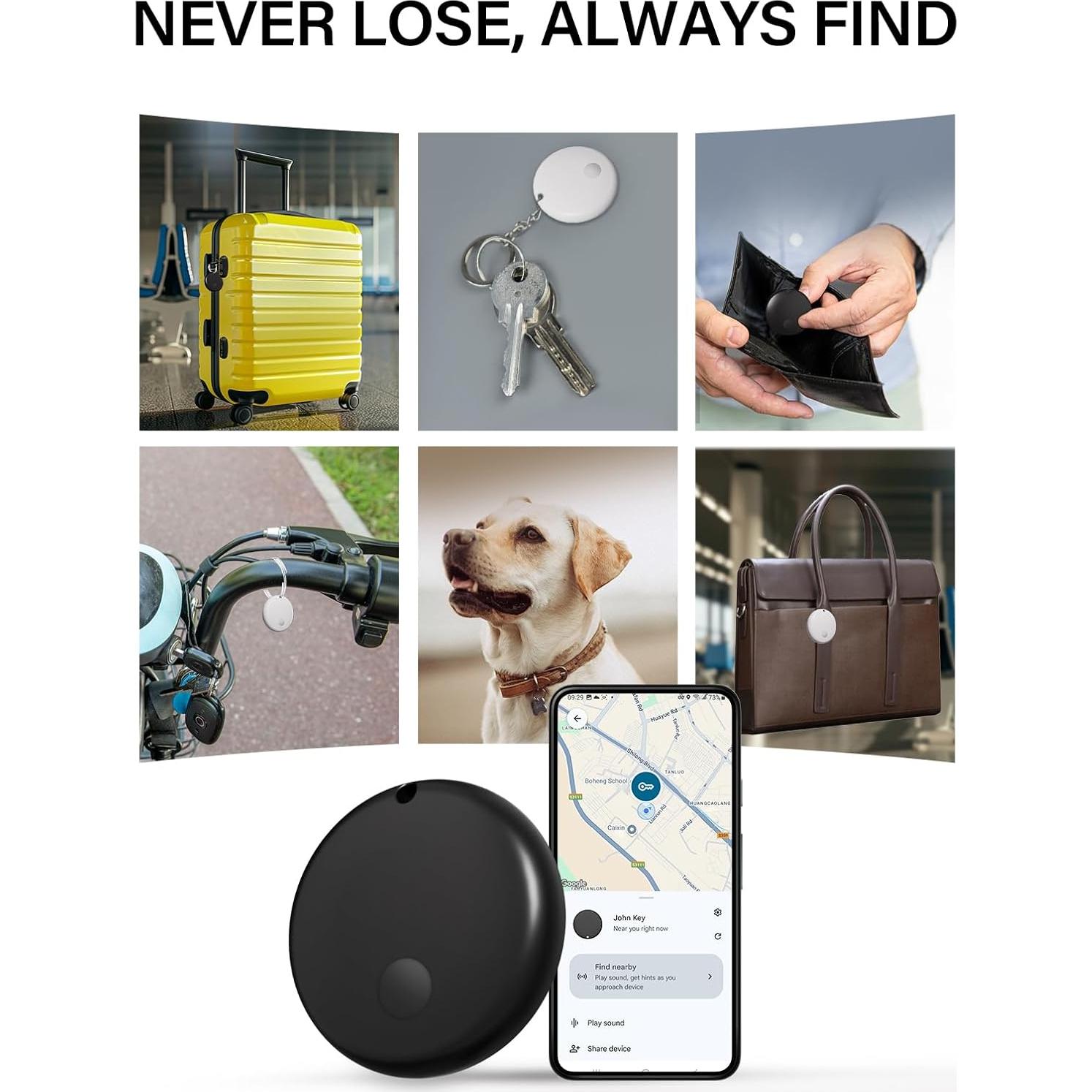 Localizador de Claves Lmrbelec Negro - Rastreo Android Find Hub