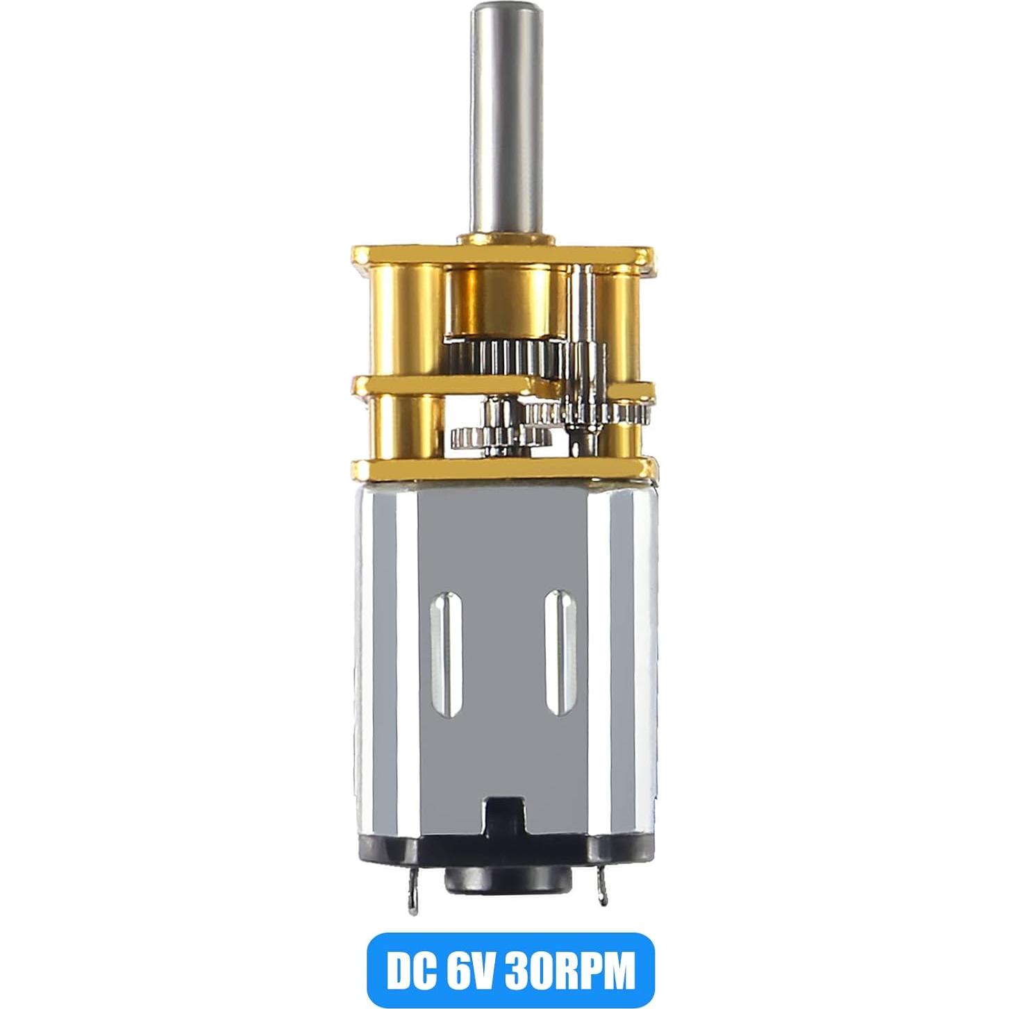 2 Piezas Motor de Reducción de Velocidad N20 DC 6V 30RPM