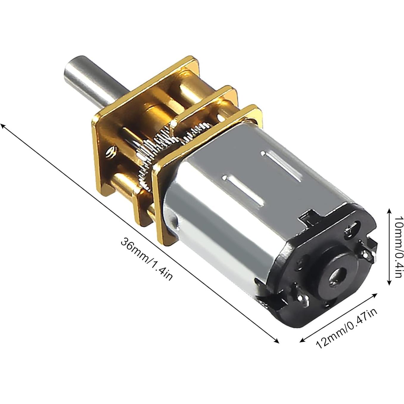 2 Piezas Motor de Reducción de Velocidad N20 DC 6V 30RPM