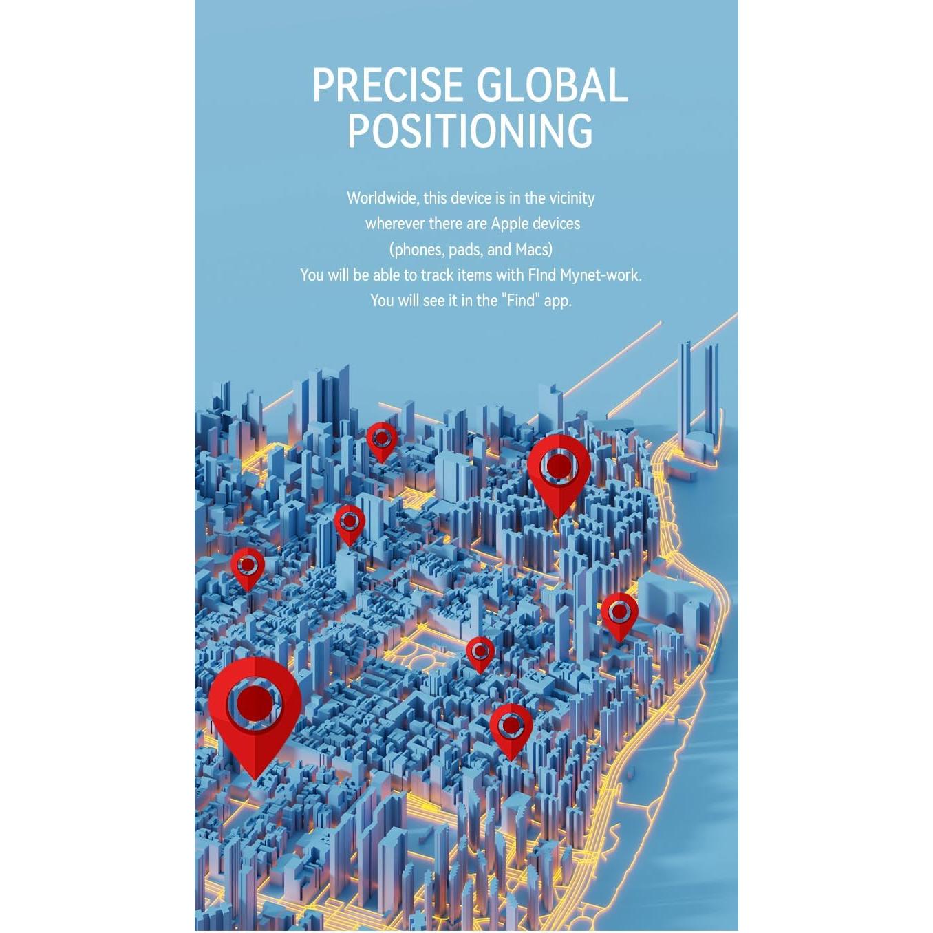 Rastreador Bluetooth Weevoo F6 IP67 para iOS, Batería Reemplazable