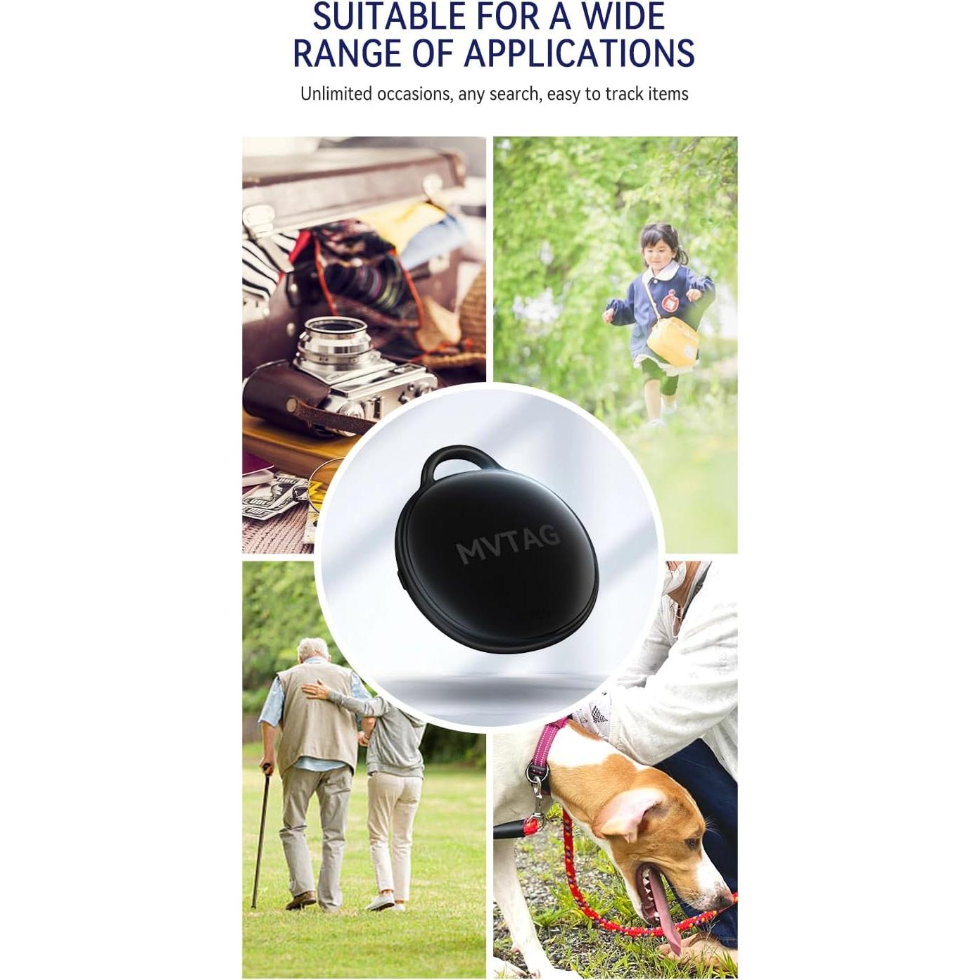 Rastreador Bluetooth Weevoo F6 IP67 para iOS, Batería Reemplazable