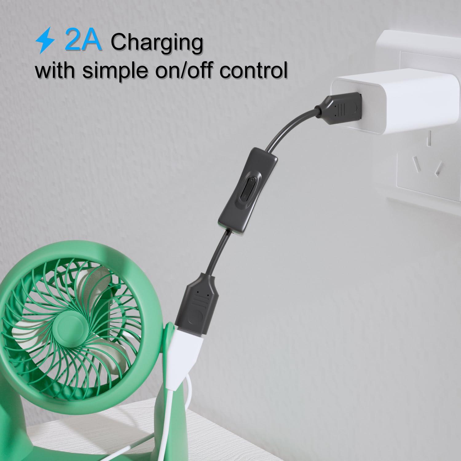 Cable USB On/Off IIISOGNO 0.15m 2A 480Mbps Negro