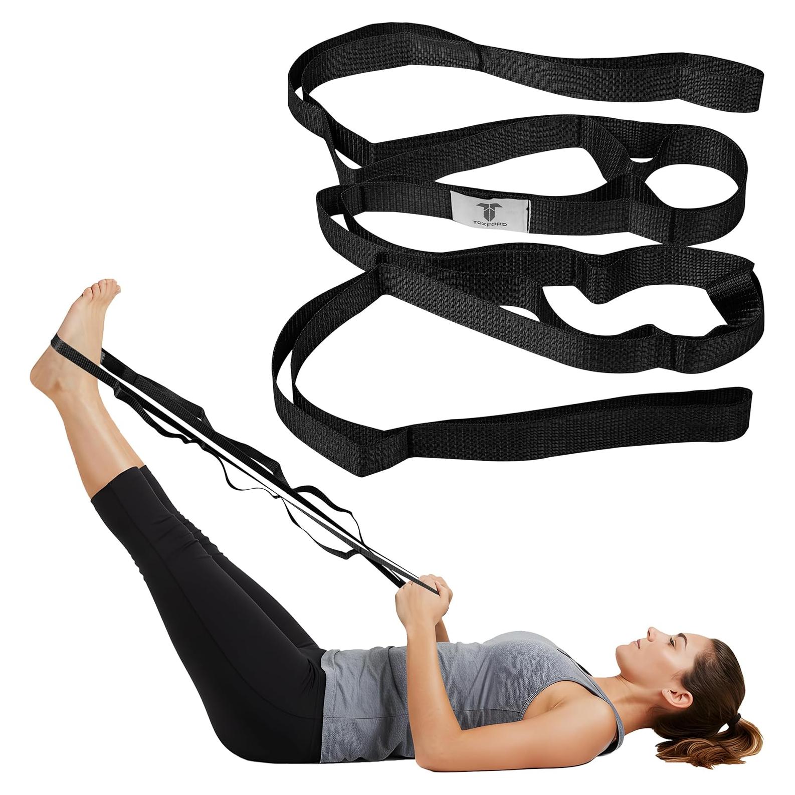 Correa de Estiramiento de Yoga Toxford 190.5 cm Negra