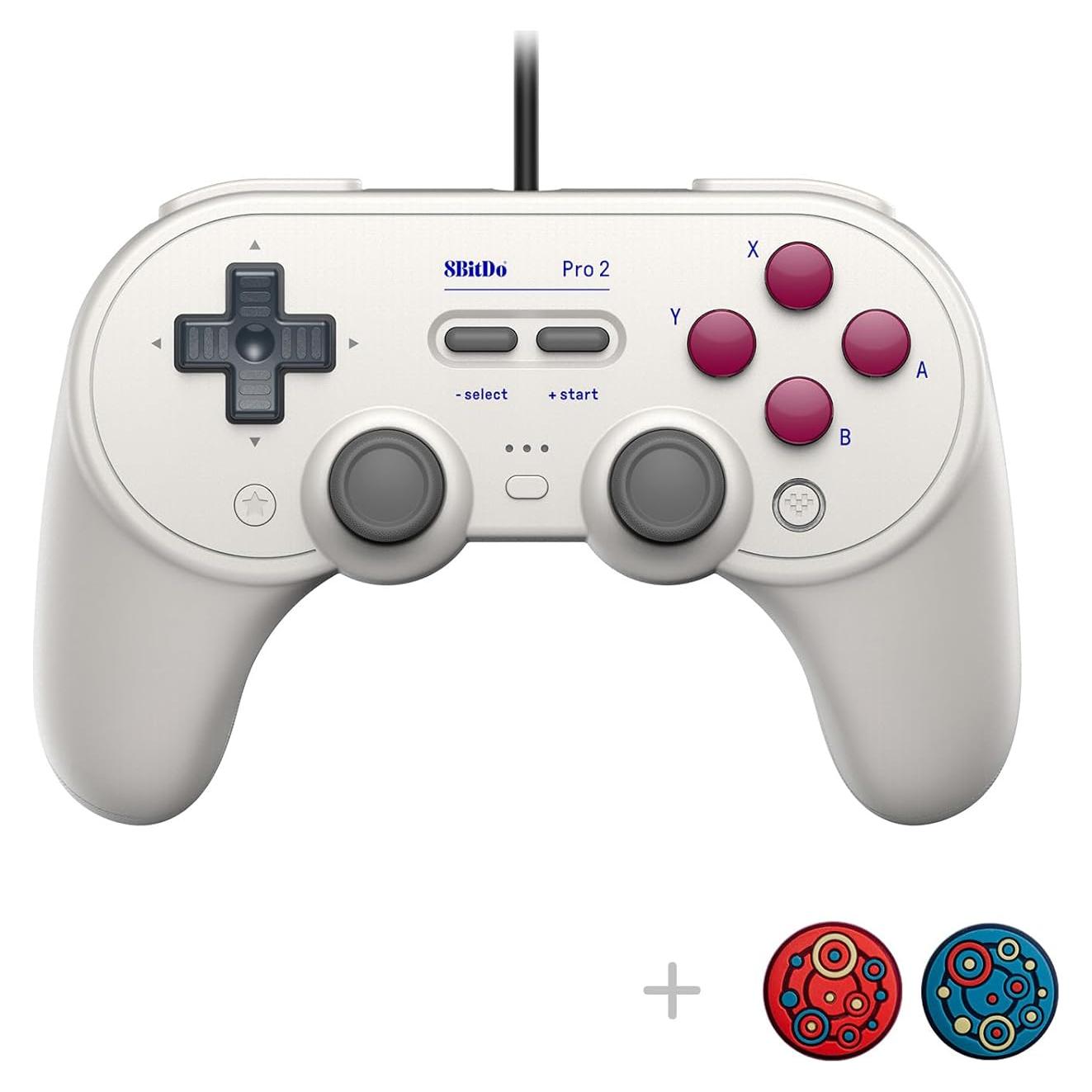 Controlador con cable 8Bitdo Pro 2 para Switch y PC - G Glassic