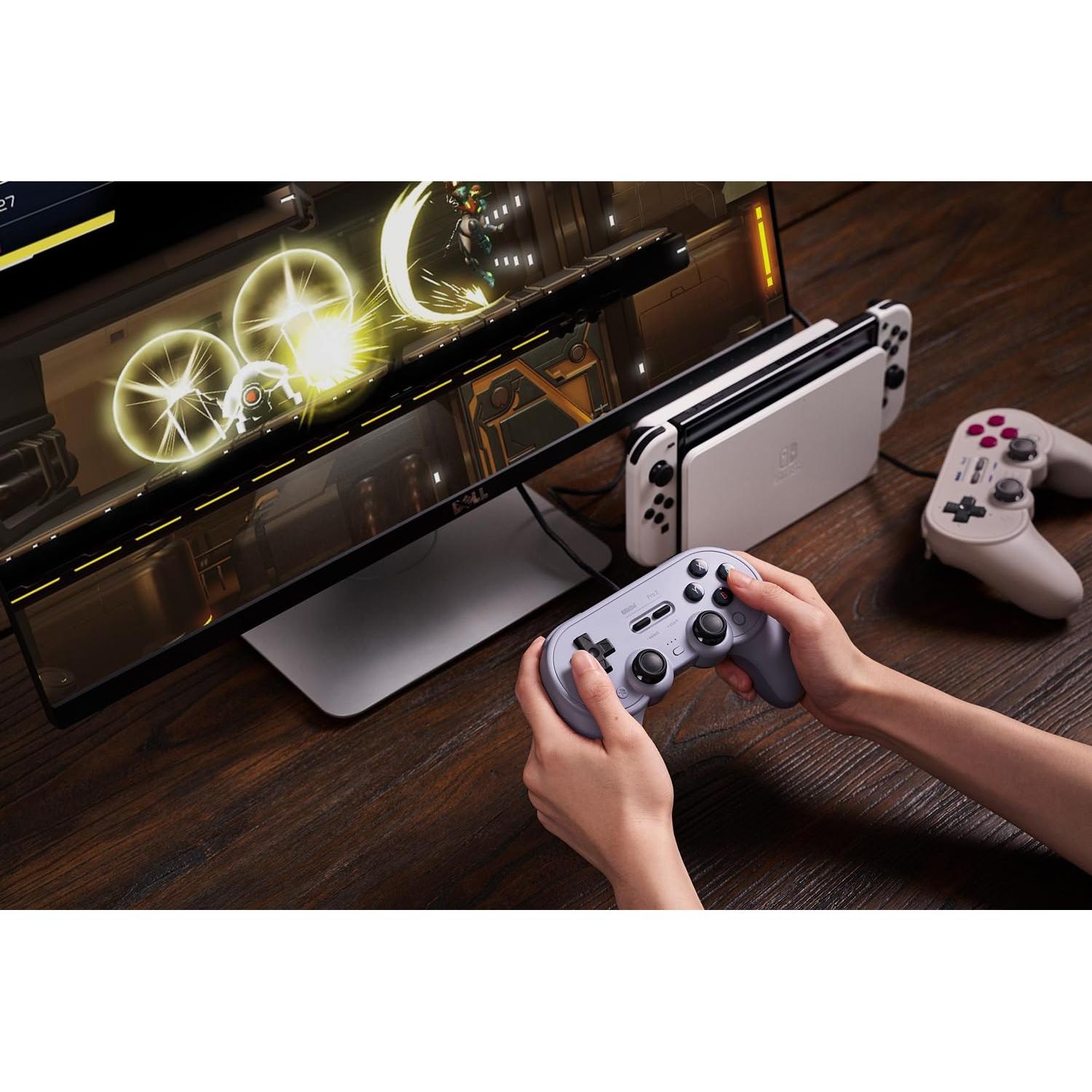 Controlador con cable 8Bitdo Pro 2 para Switch y PC - G Glassic