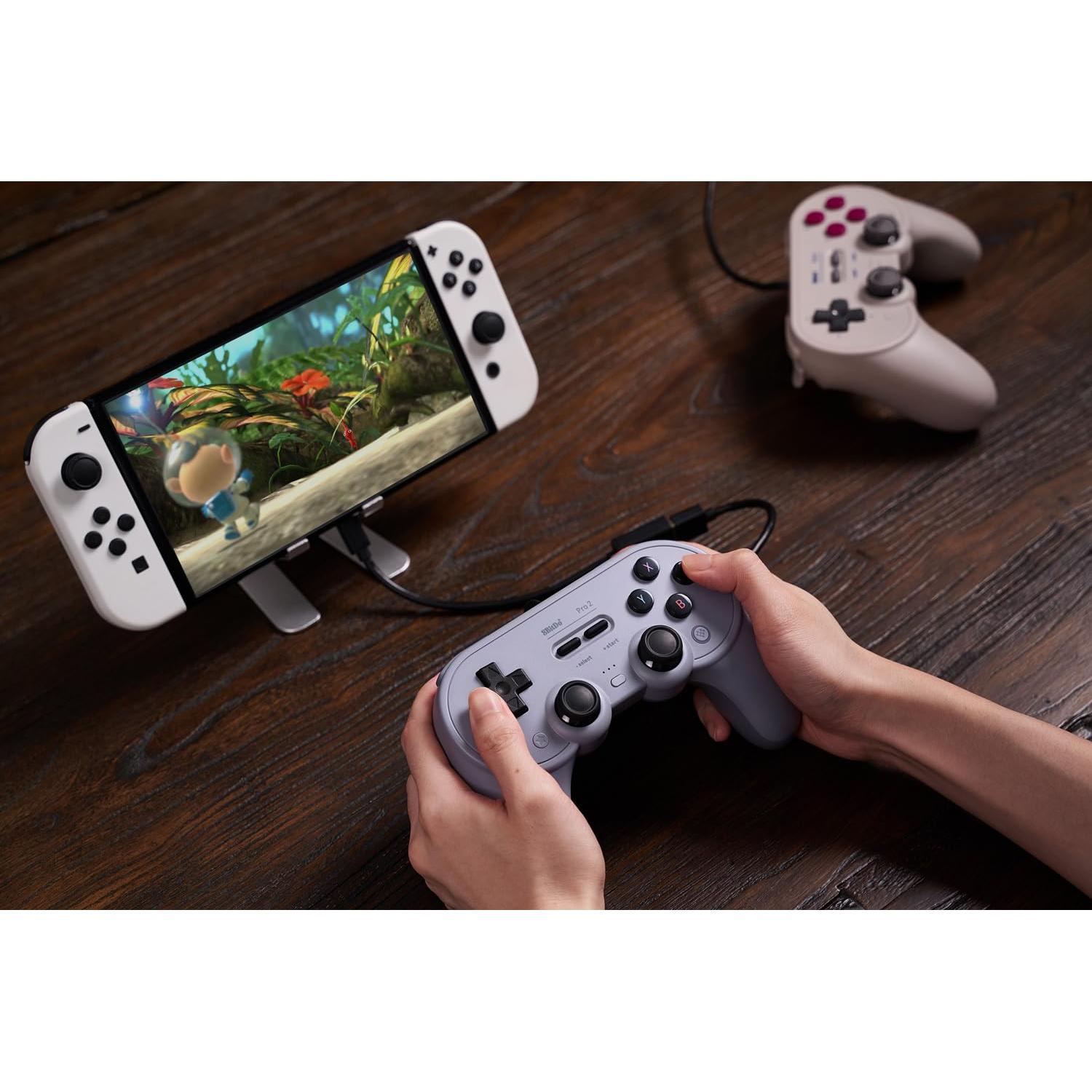 Controlador con cable 8Bitdo Pro 2 para Switch y PC - G Glassic