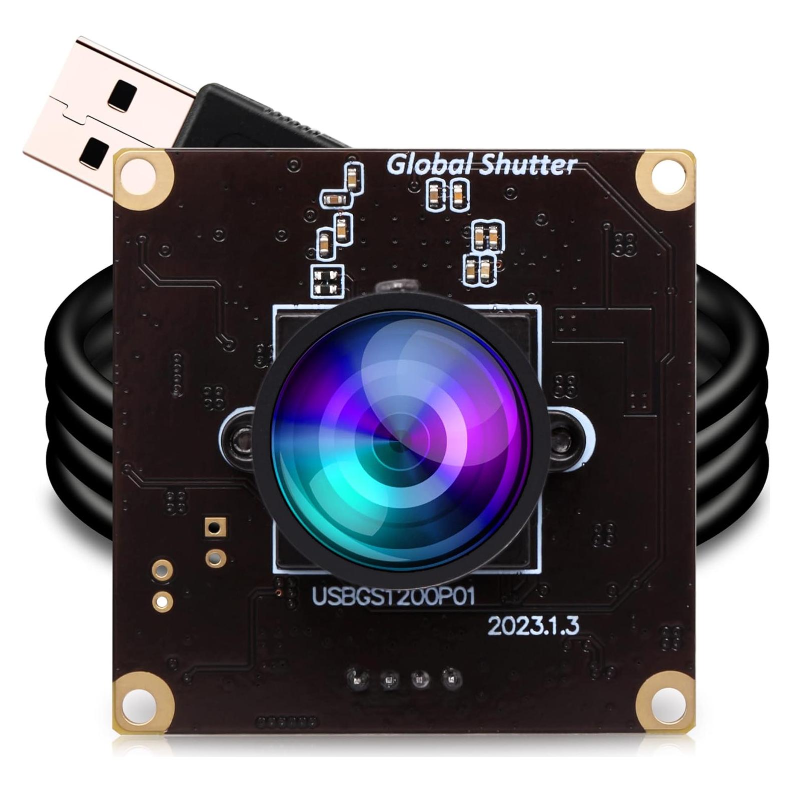 Cámara USB ELP 1080P Obturador Global 90fps Lente Gran Angular