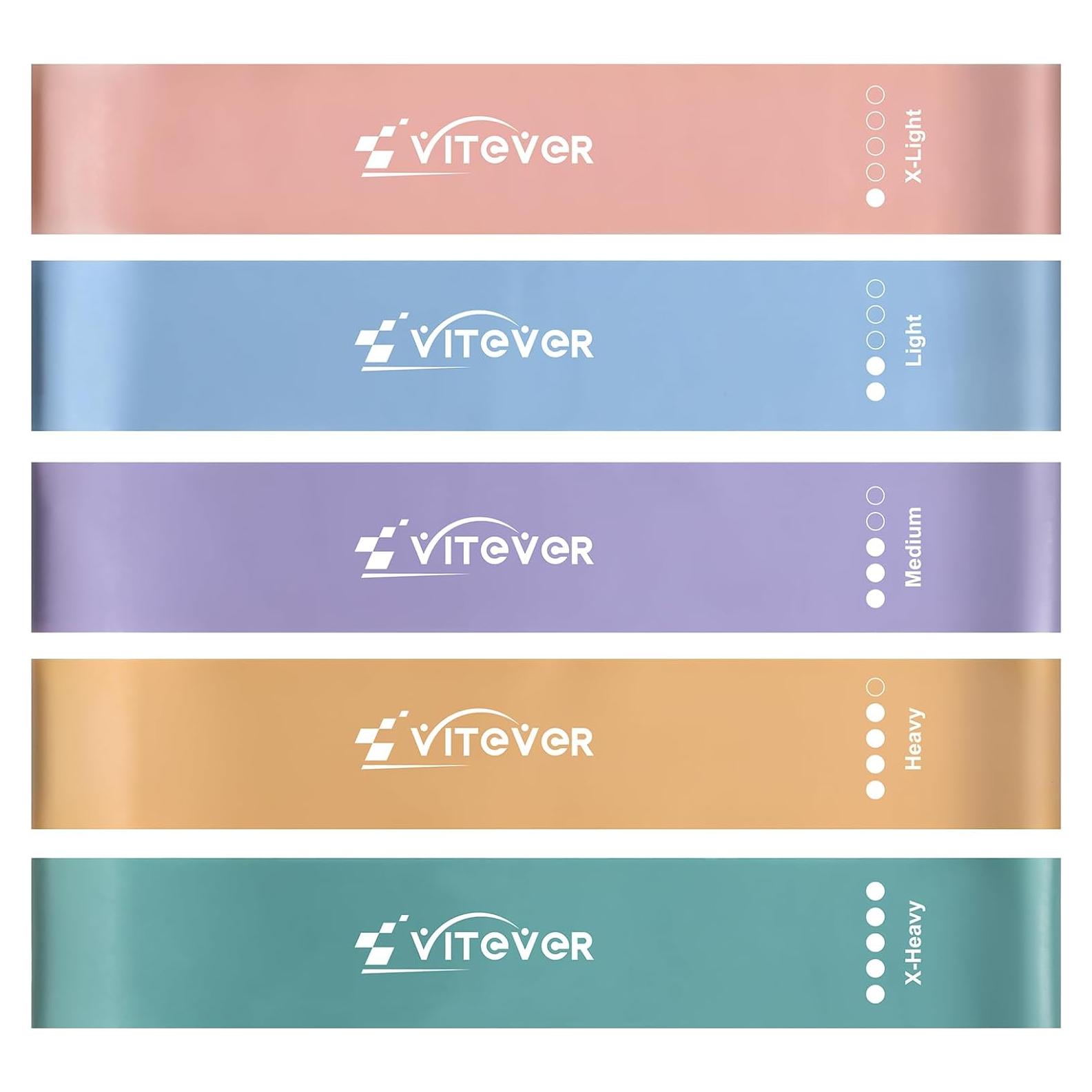 Juego de Bandas de Resistencia VITEVER 5 Niveles para Ejercicio
