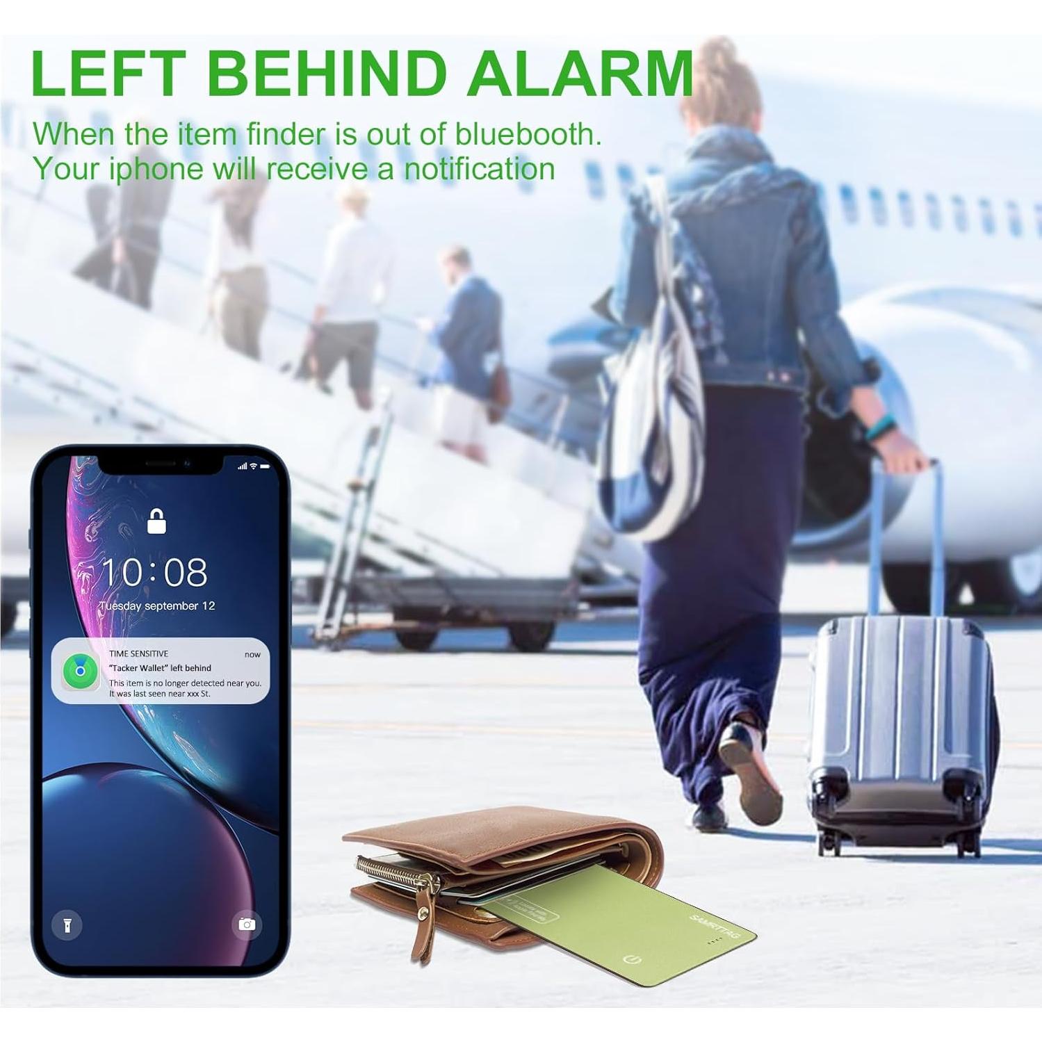 Tarjeta de seguimiento SMART LB para billetera - Verde, Bluetooth