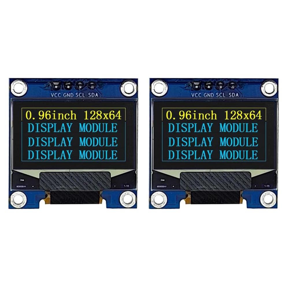 Módulo Pantalla OLED 0.96" Haldzemo 128x64 IIC Amarillo Azul