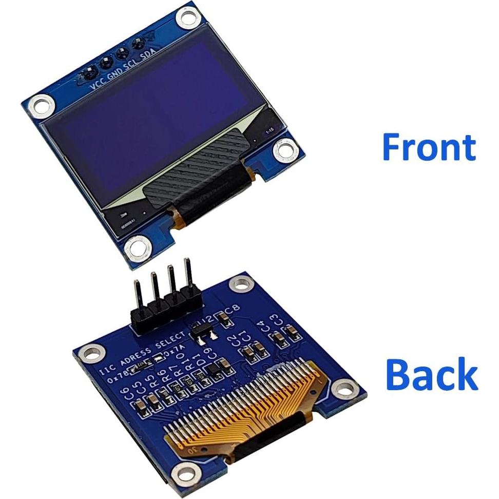 Módulo Pantalla OLED 0.96" Haldzemo 128x64 IIC Amarillo Azul