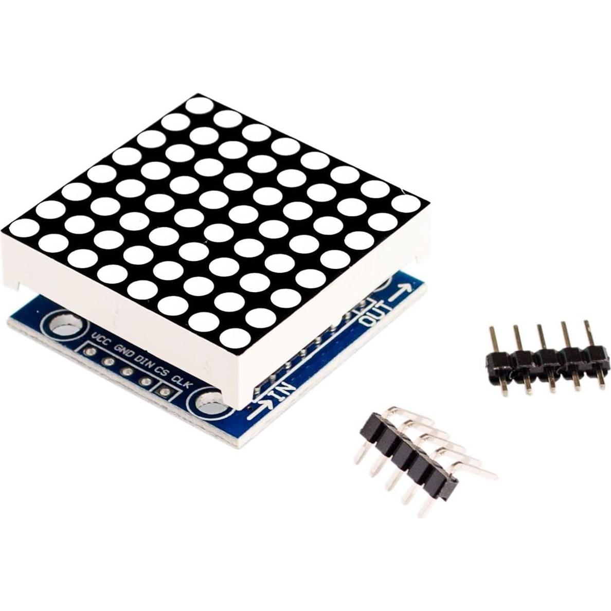 5 Módulos Pantalla LED Matriz 8x8 MAX7219 Azuocn 5V DIY