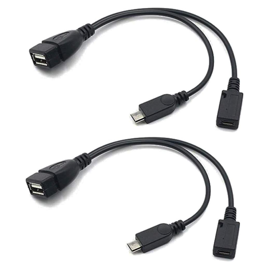 Adaptador OTG AuviPal 2-en-1 Micro USB a USB - Paquete de 2