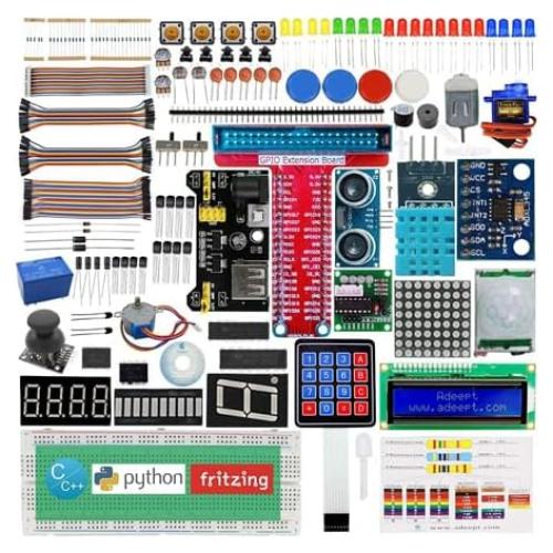 Kit de Inicio Adeept para Raspberry Pi 4 y 3 - 26 Proyectos