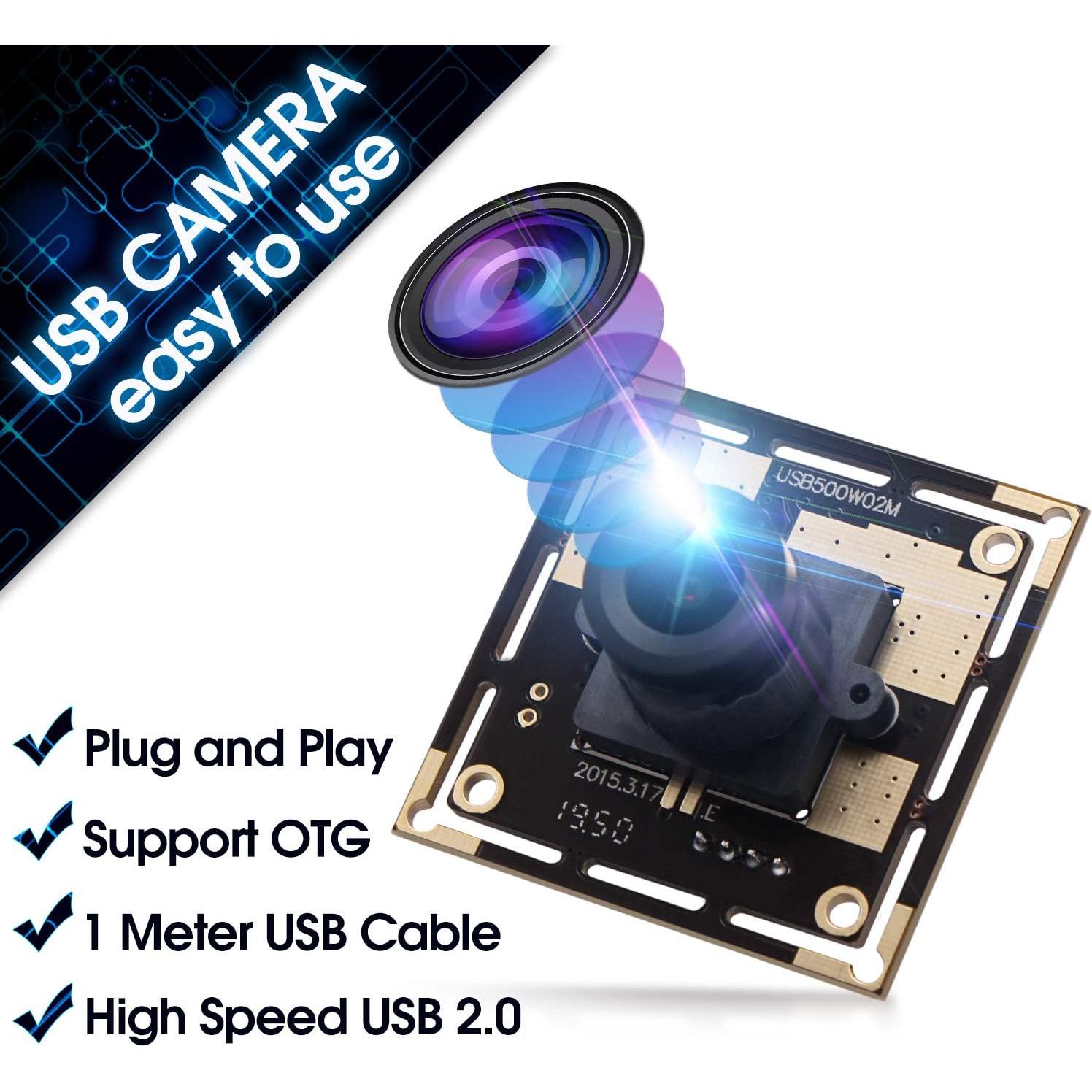 Cámara USB HD 5MP CMOS OV5640 2592x1944 Plug&Play