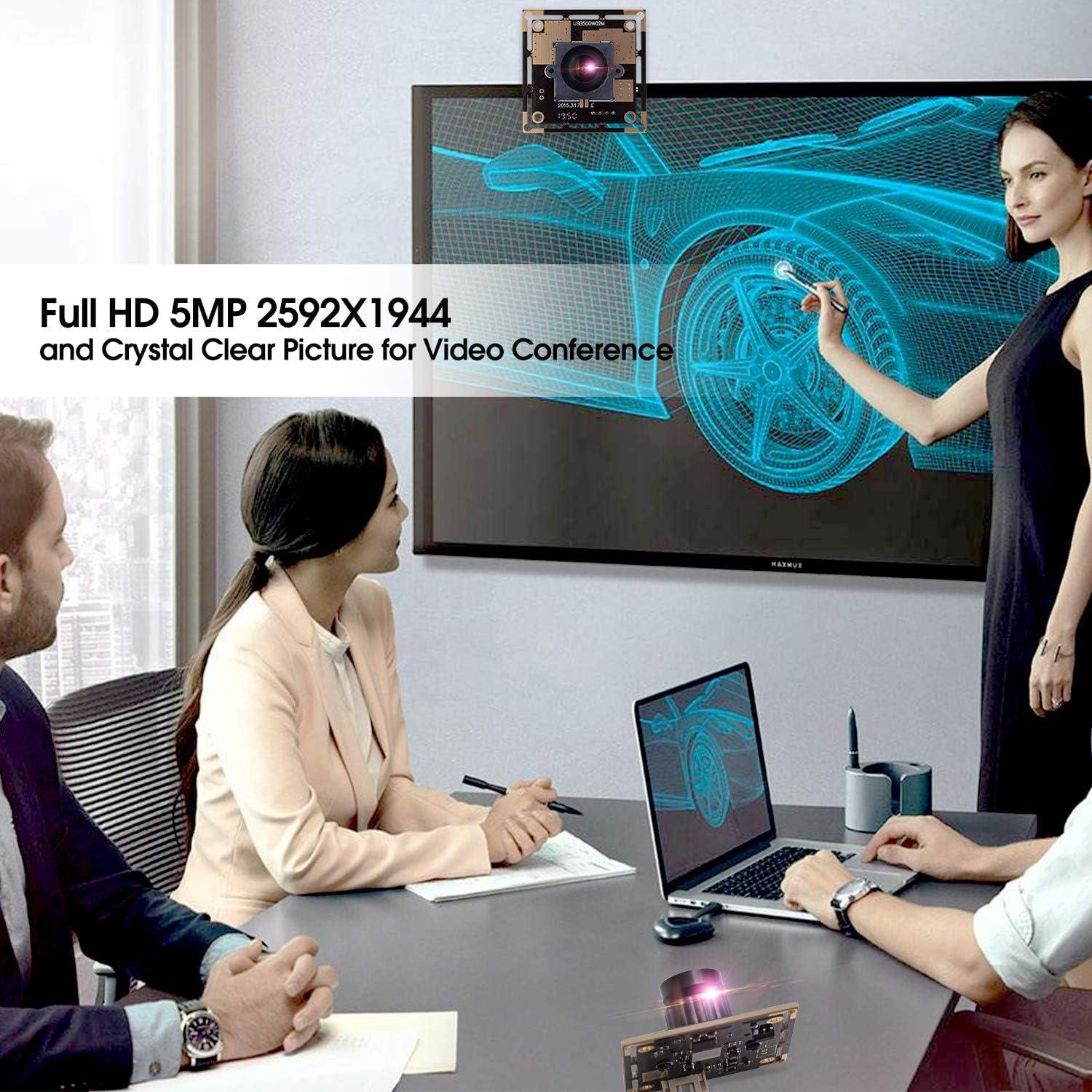 Cámara USB HD 5MP CMOS OV5640 2592x1944 Plug&Play