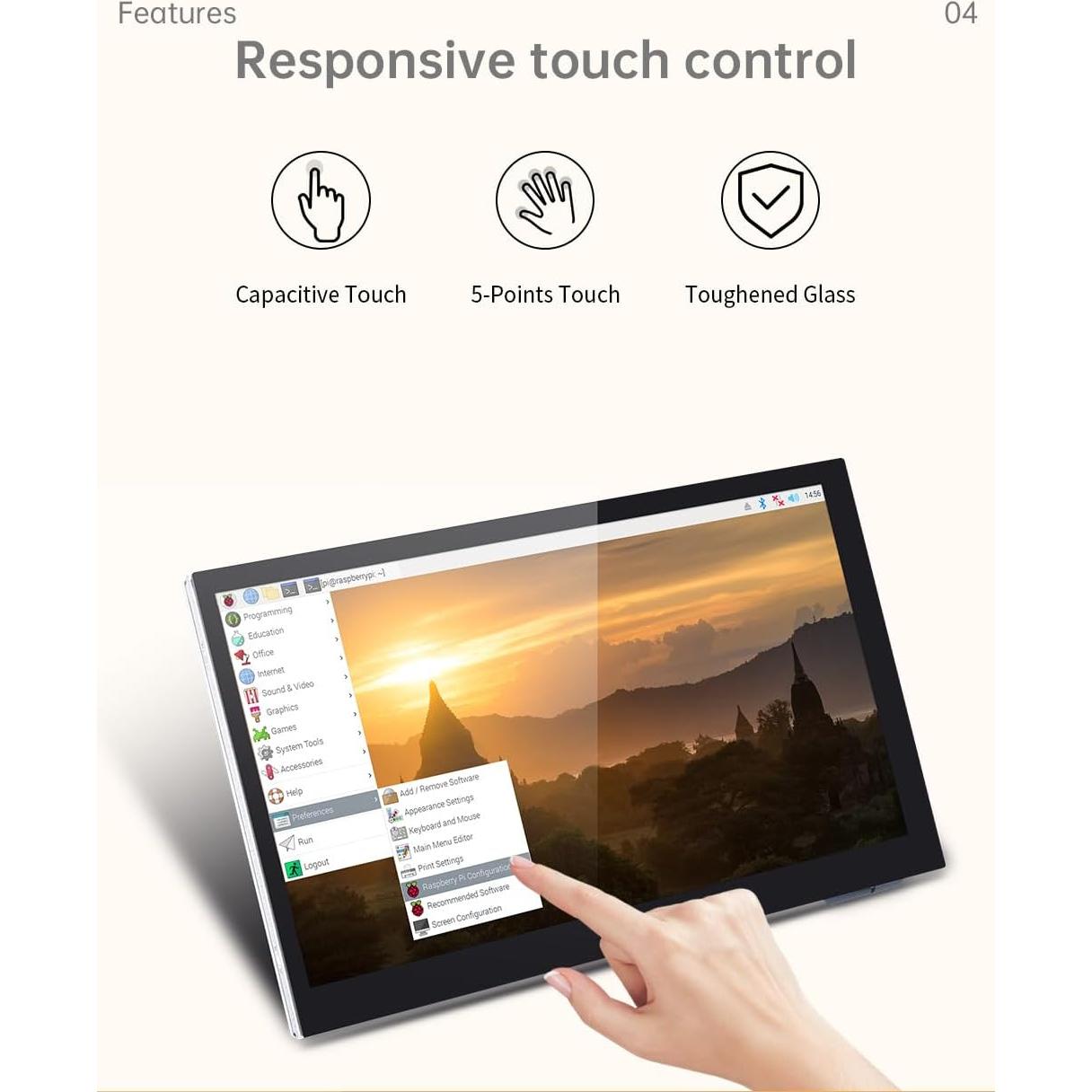 Pantalla Táctil Capacitiva 5" BIQU PI TFT50 V2.1 800x480