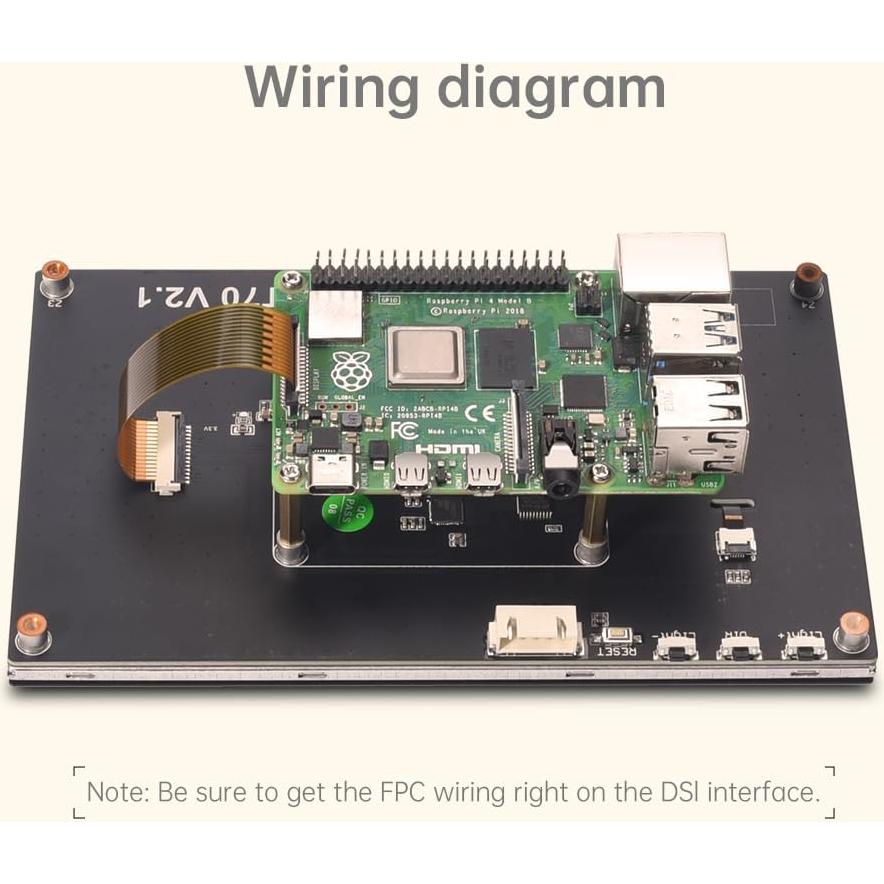 Pantalla Táctil Capacitiva 5" BIQU PI TFT50 V2.1 800x480