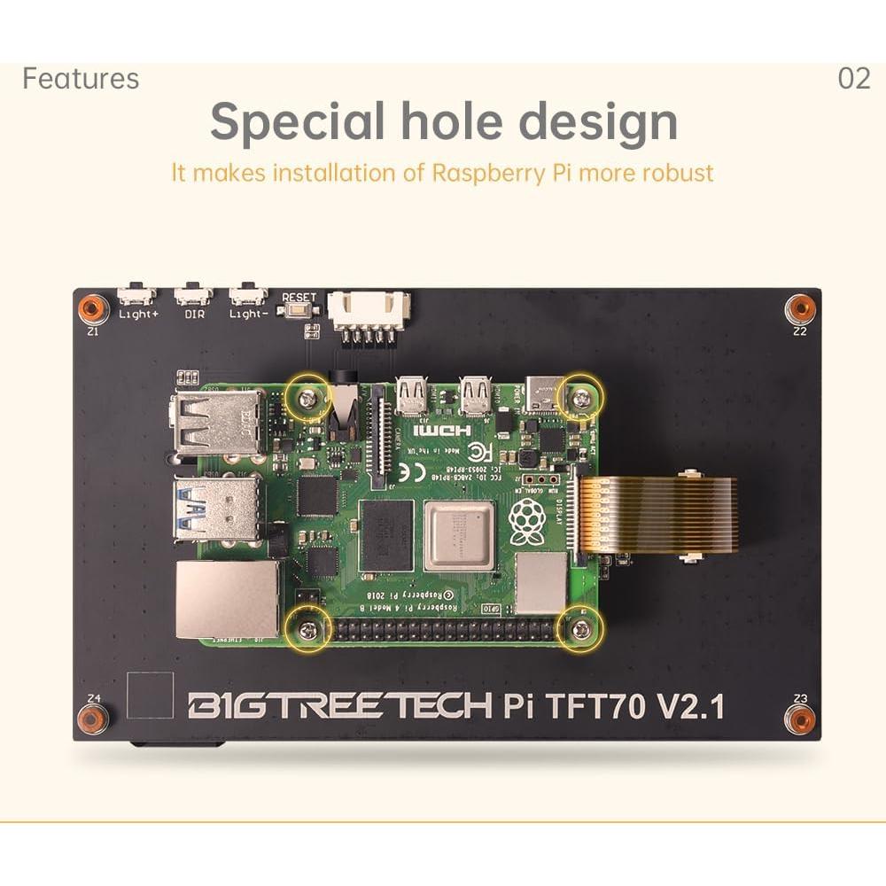 Pantalla Táctil Capacitiva 5" BIQU PI TFT50 V2.1 800x480