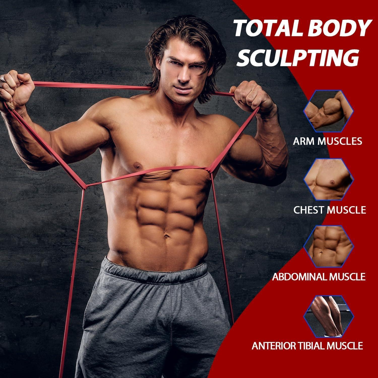 Bandas de Resistencia LEEKEY 5 Niveles para Ejercicio en Casa